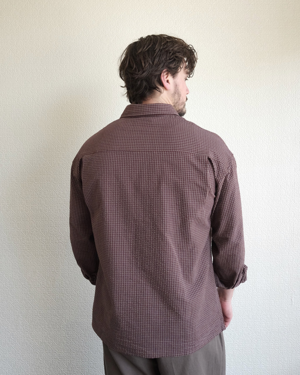 Kuzushi Work Shirt, Brown Check
