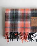 Wool Check Scarf, Russet Orange