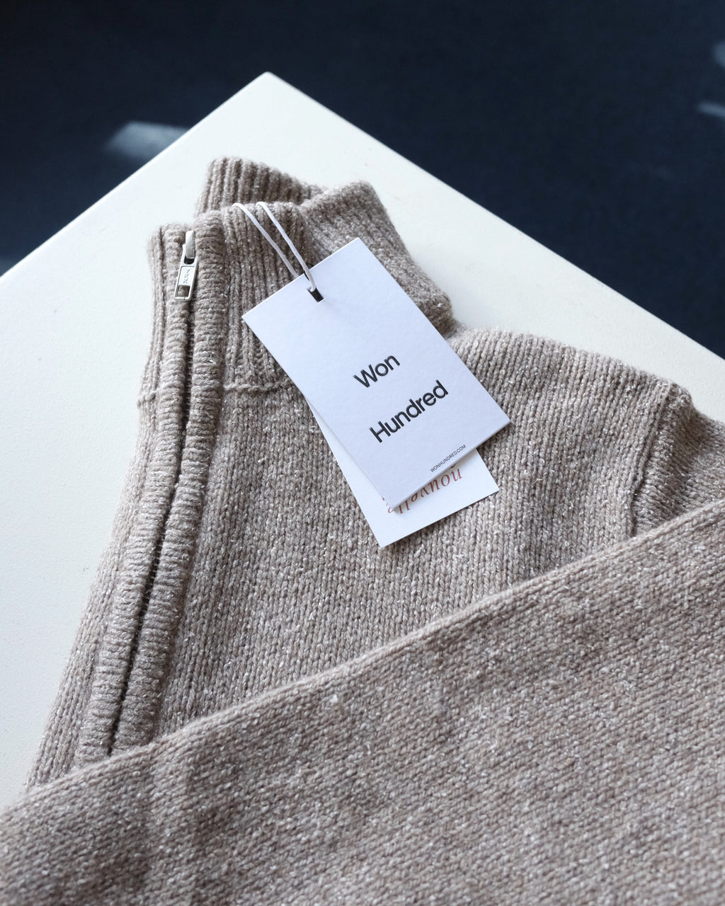 Viaan Wool Silk Sweater, Wheat