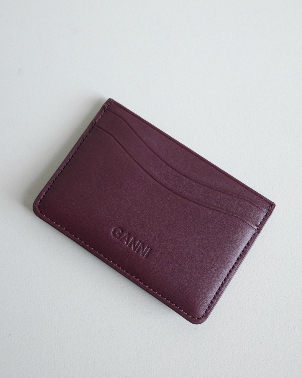 Ganni Bou Card Holder, Burgundy