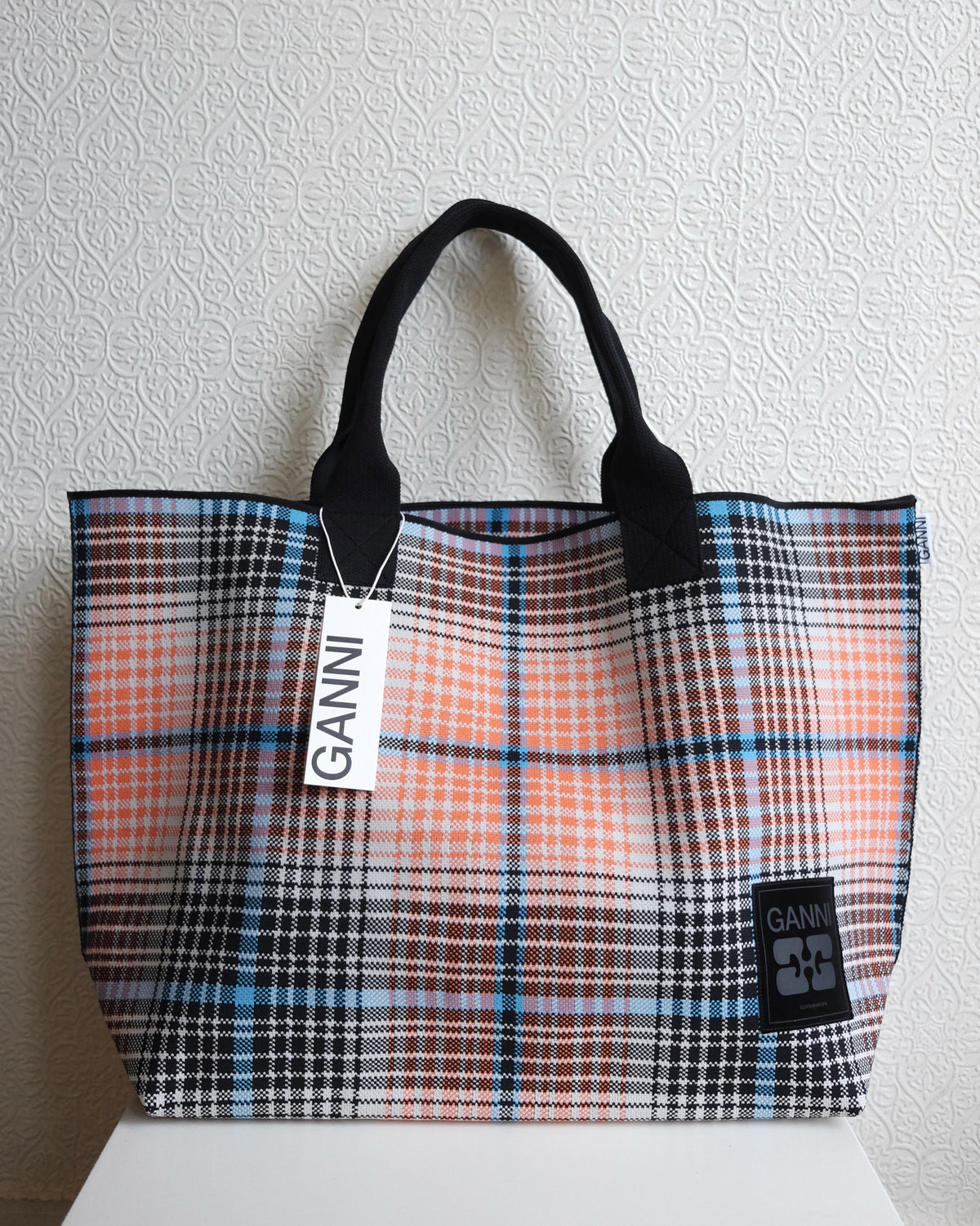 Knit Easy Shopper Tote, Mandarin Orange