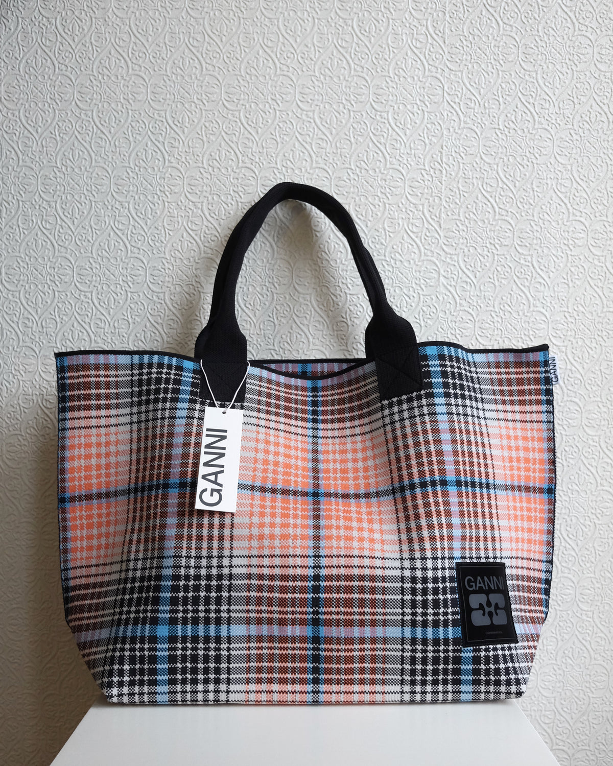Knit Easy Shopper Tote, Mandarin Orange