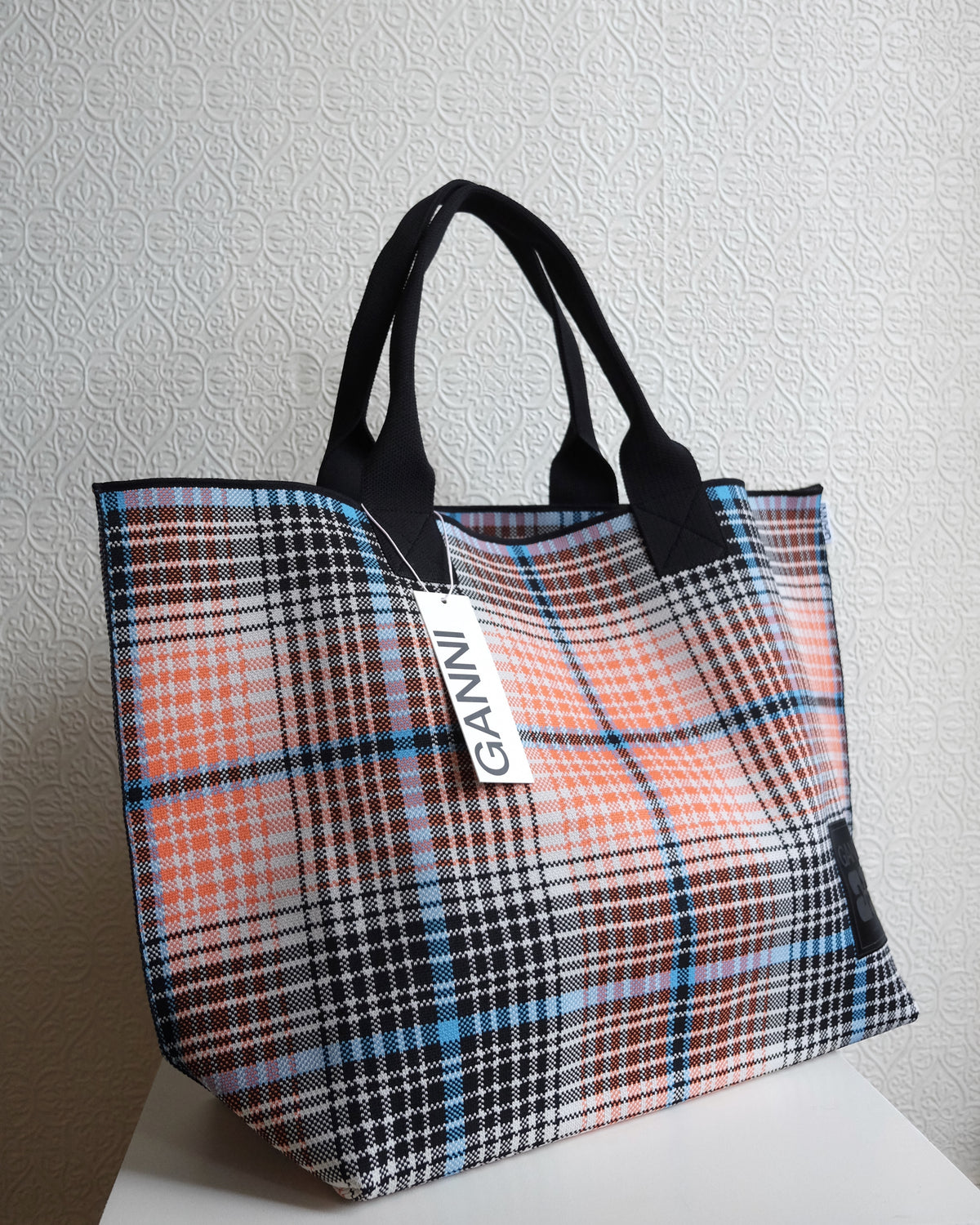 Knit Easy Shopper Tote, Mandarin Orange