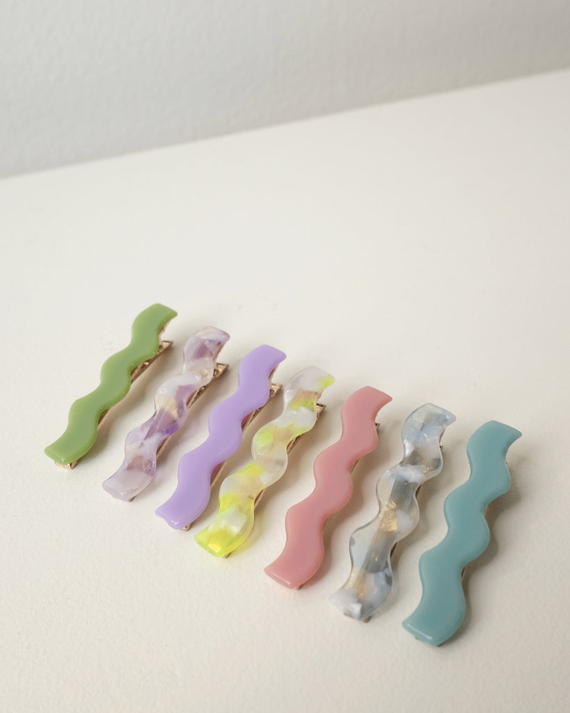 Wavy Barrette, Assorted Colors