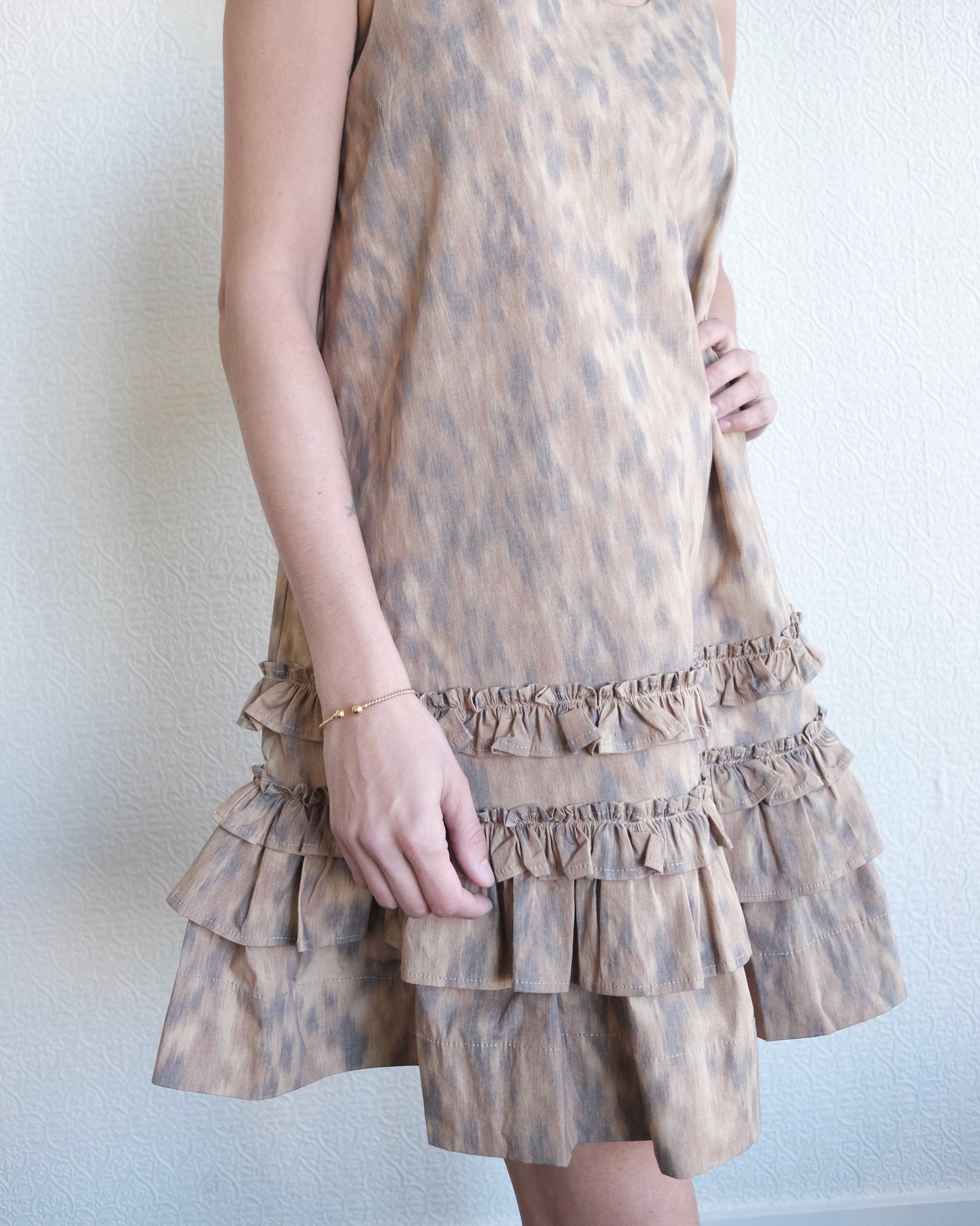 Ruffle Hem Dress, Burro