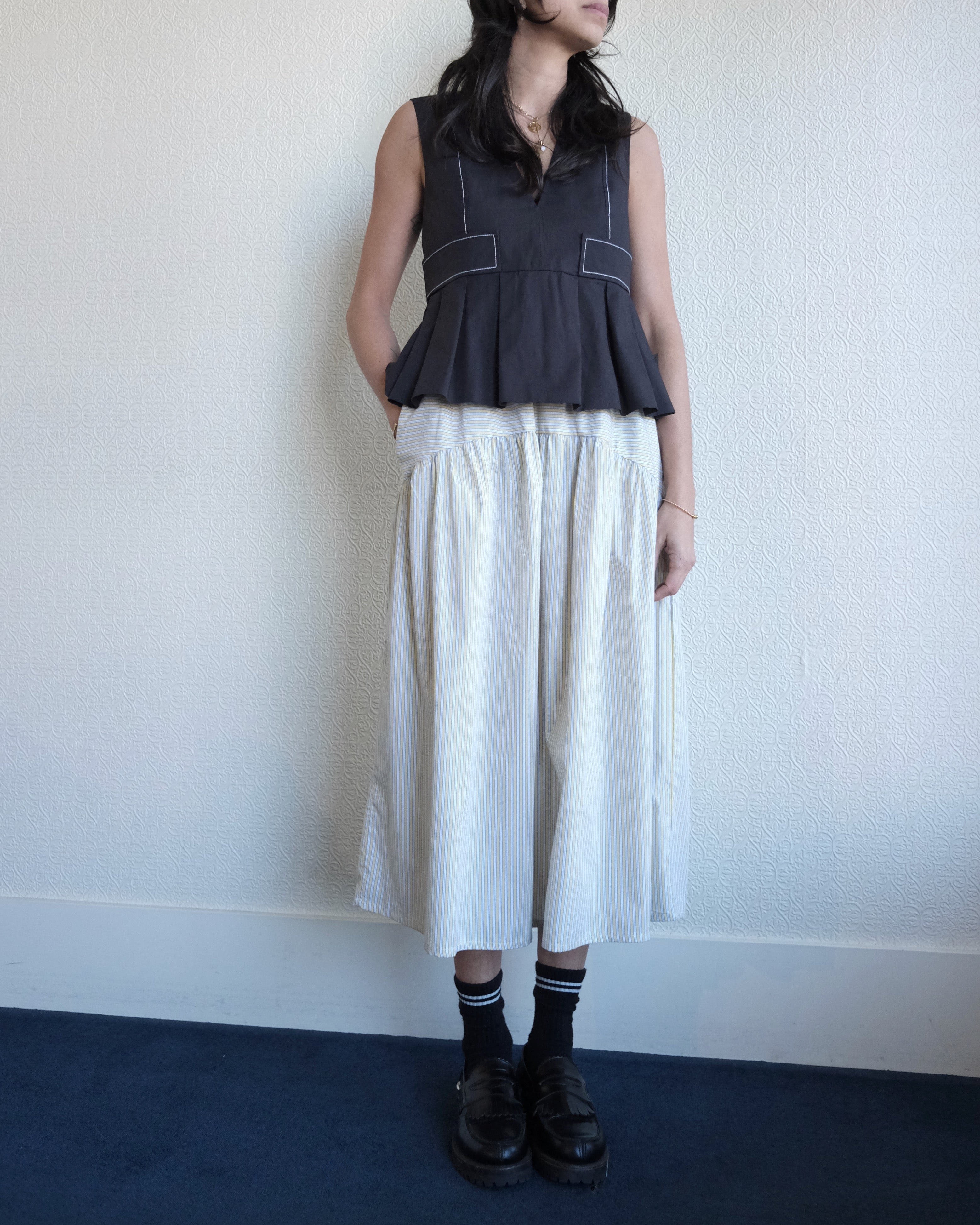 Field Skirt, Marigold Stripe