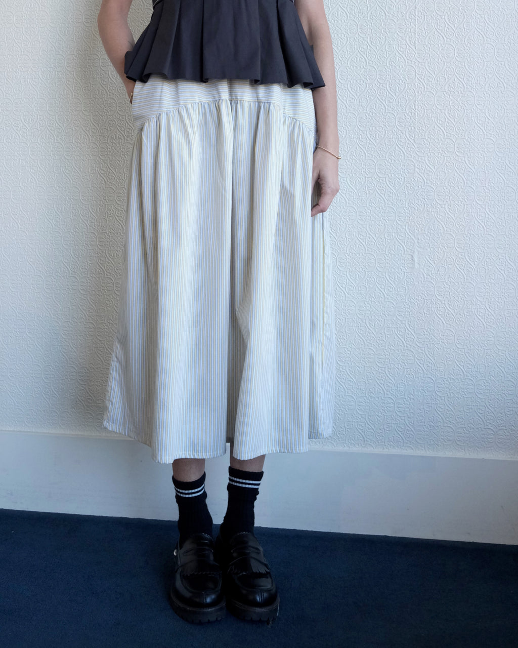 Field Skirt, Marigold Stripe