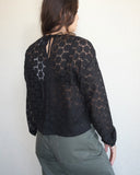 Esme Top, Black Cotton Lace