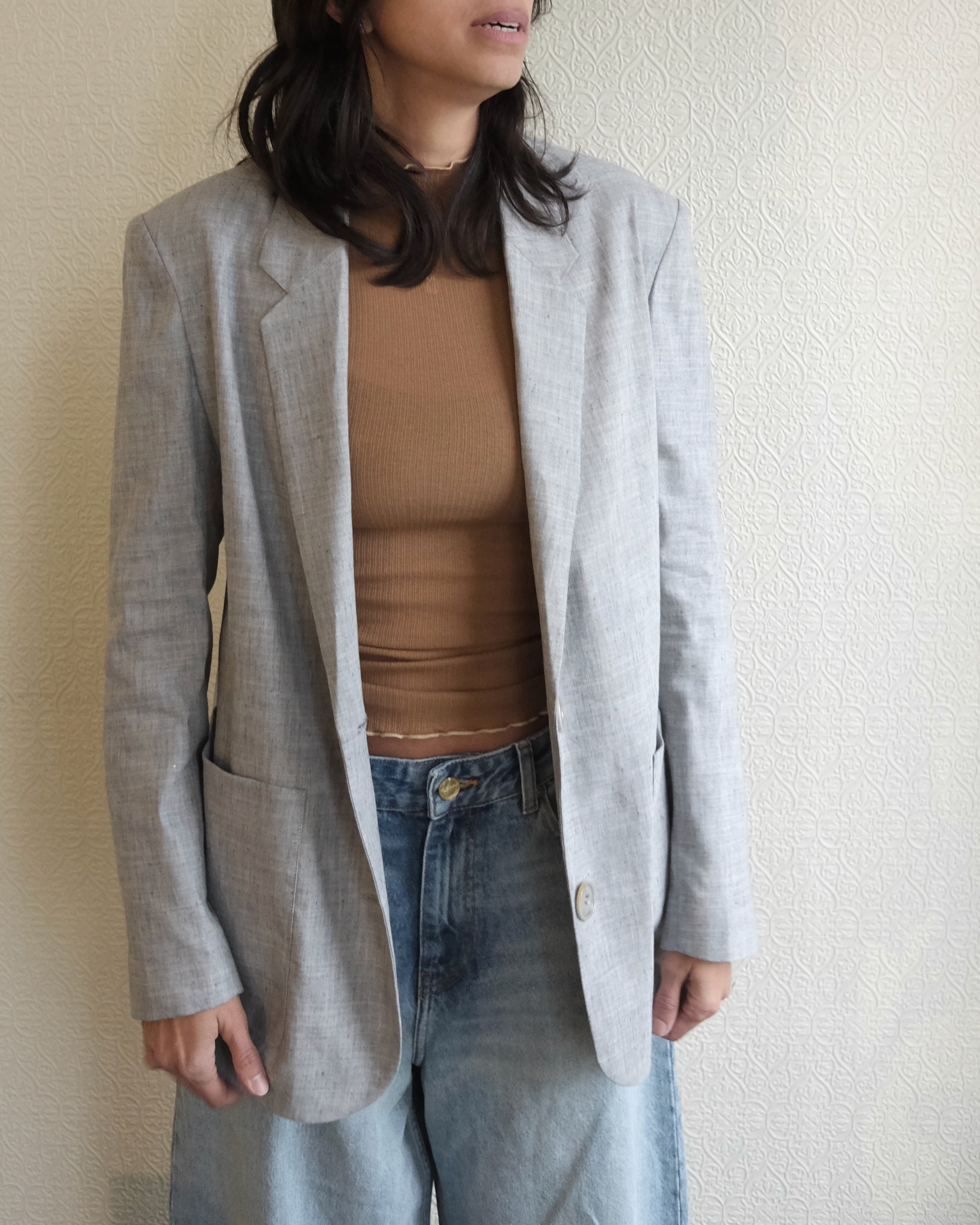Fan Blazer, Grey