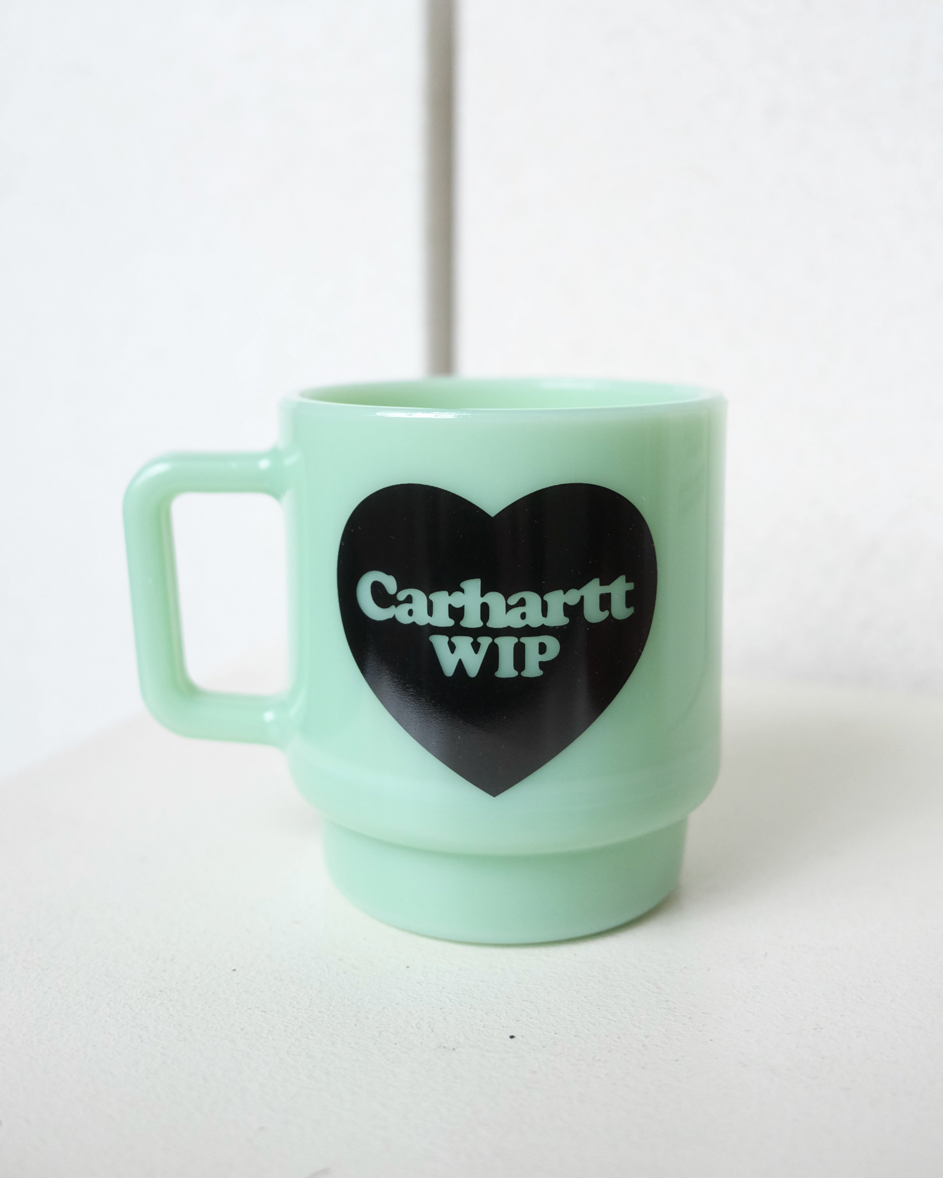 Heart Glass Mug, Jade