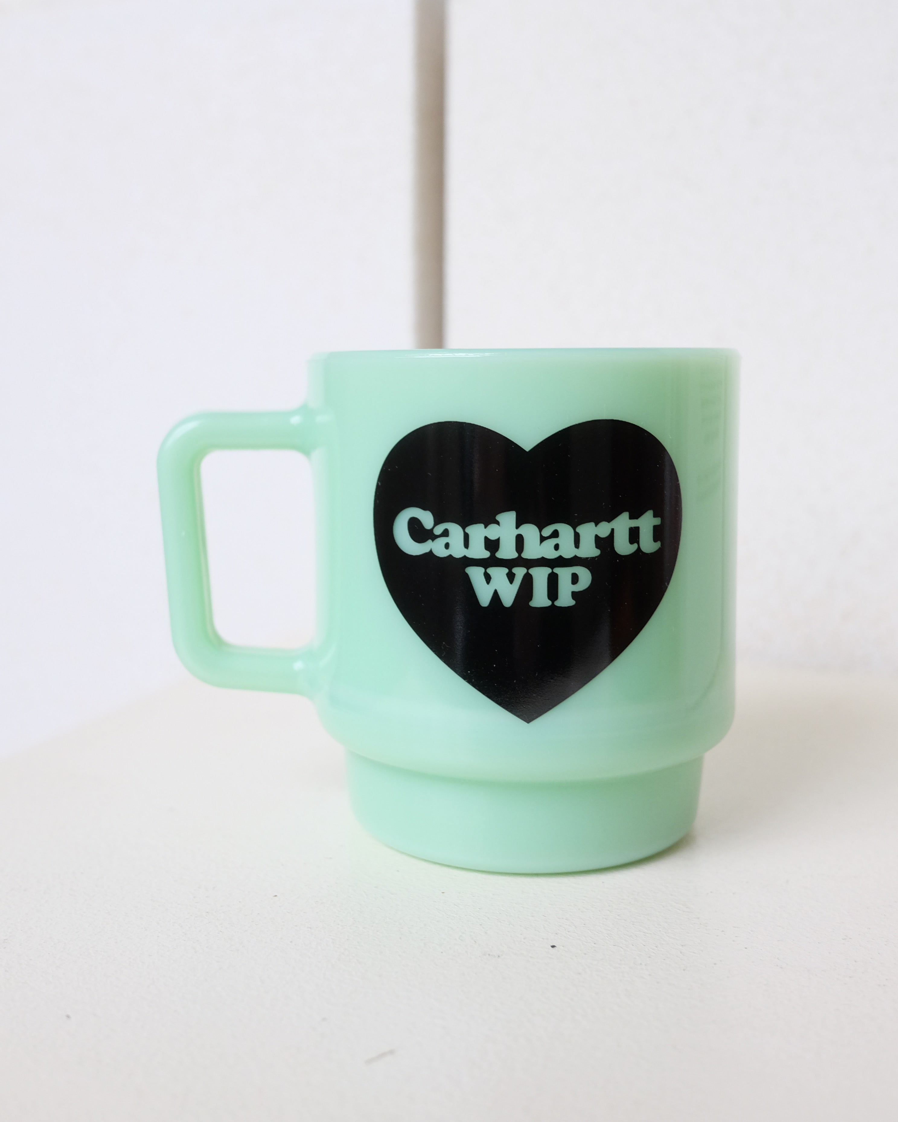 Heart Glass Mug, Jade