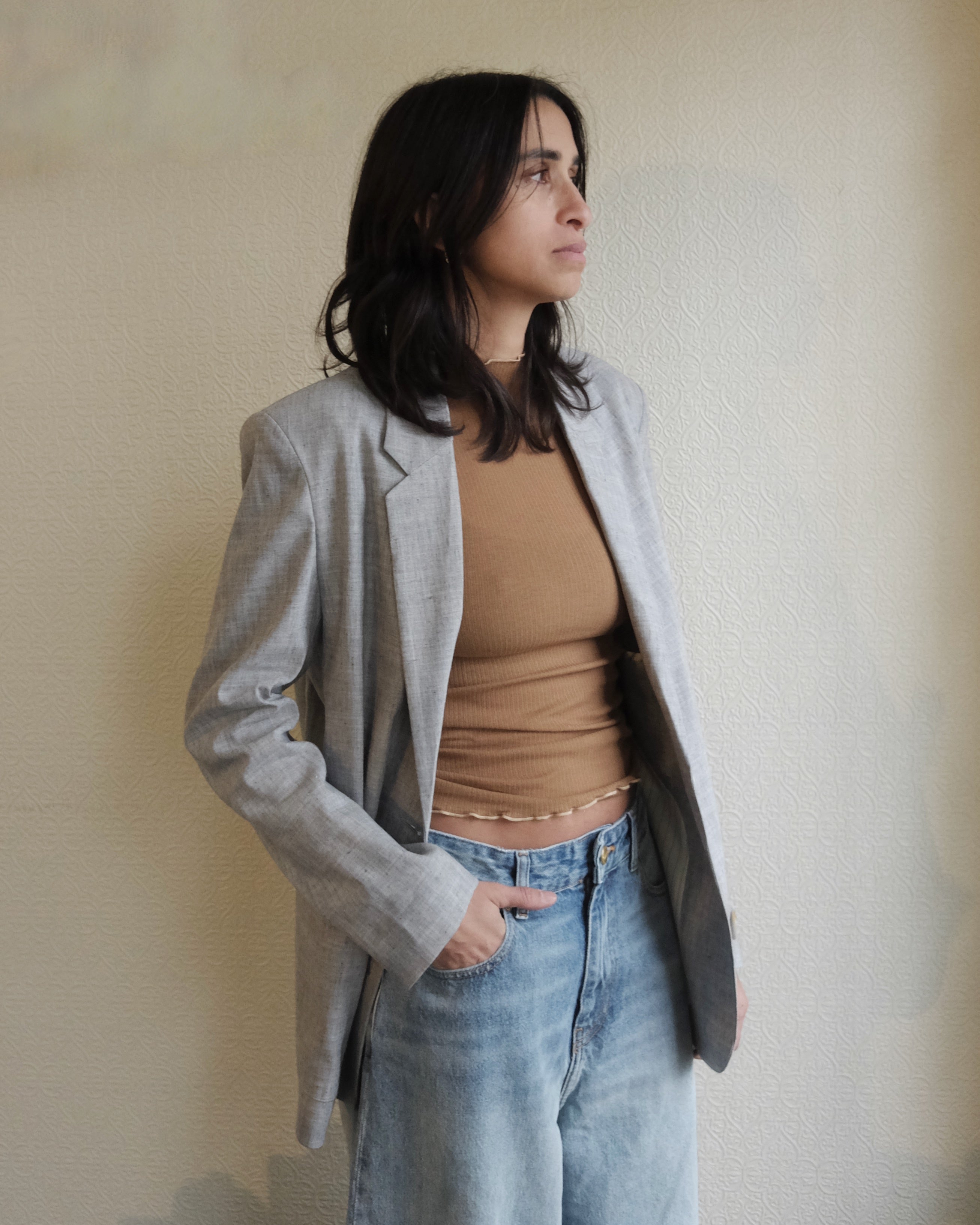 Fan Blazer, Grey