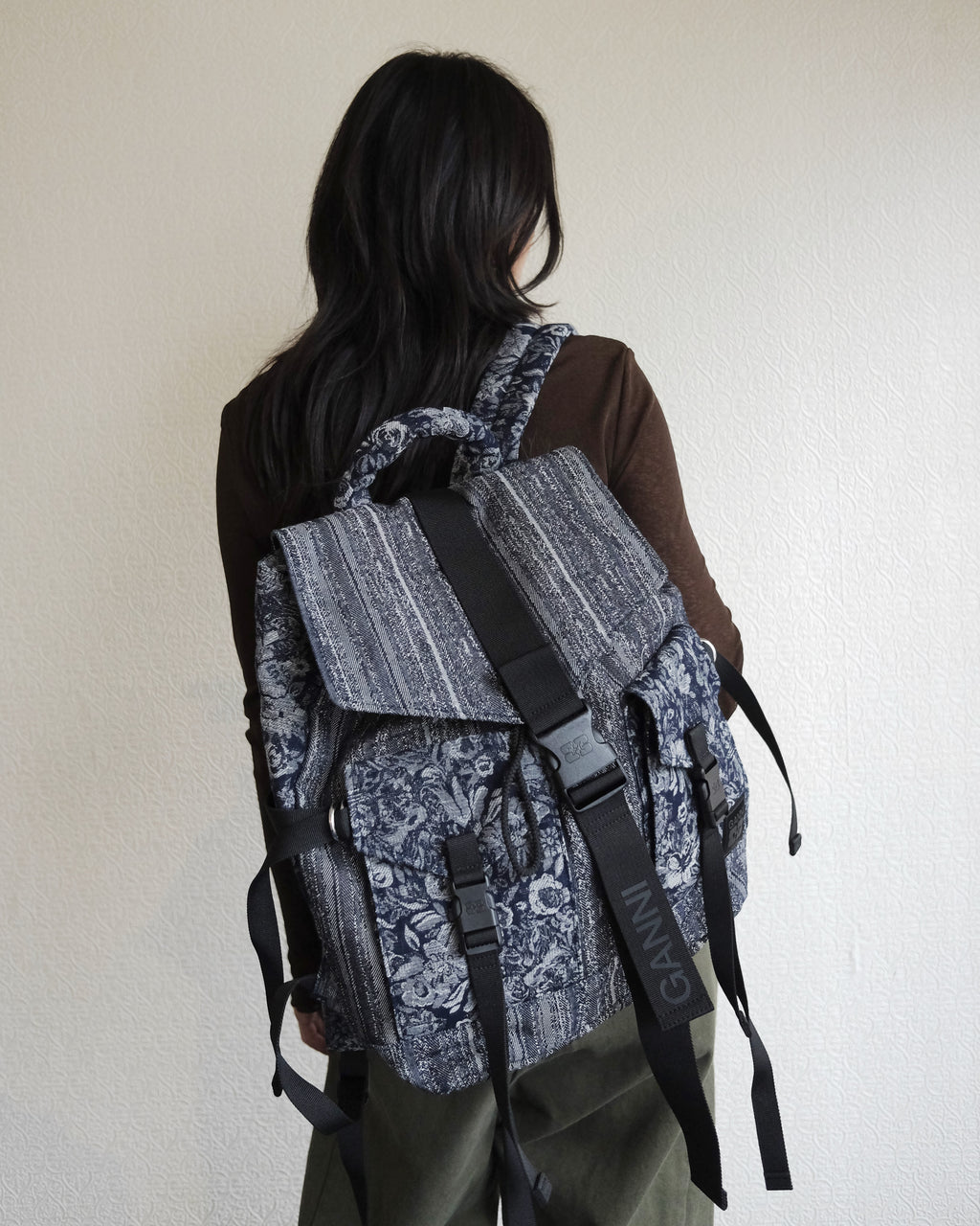 Denim Patchwork Backpack