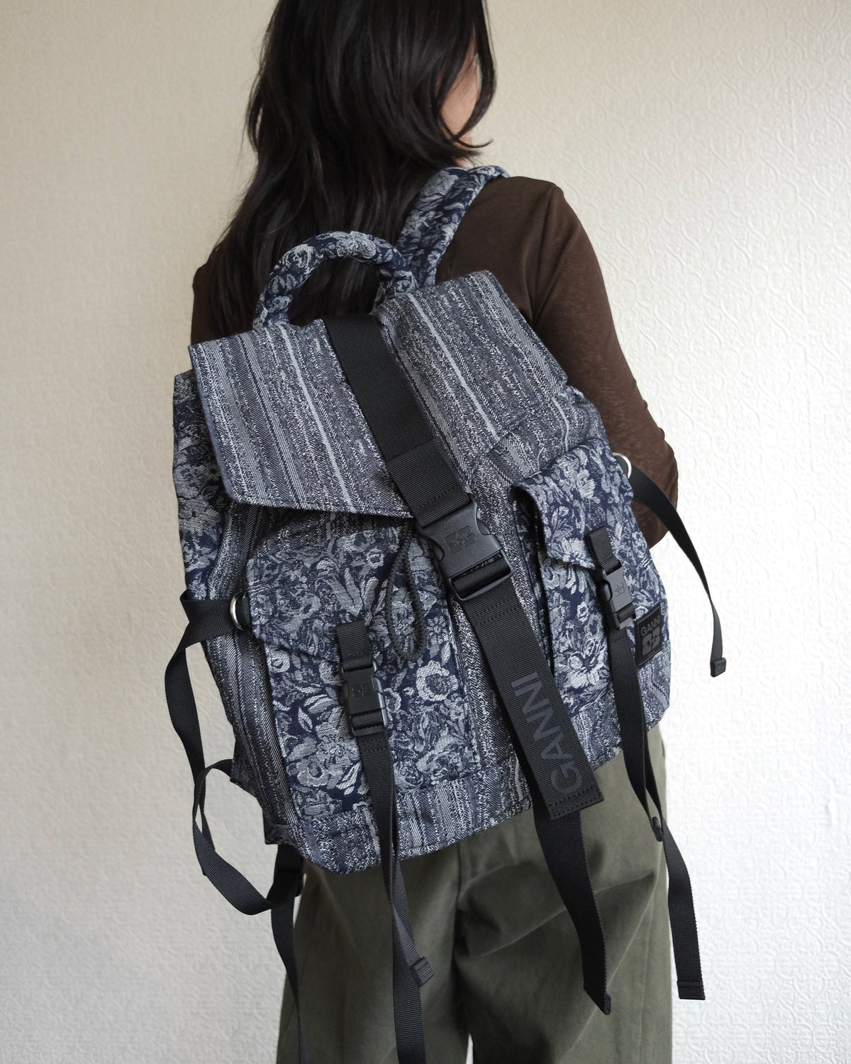 Denim Patchwork Backpack