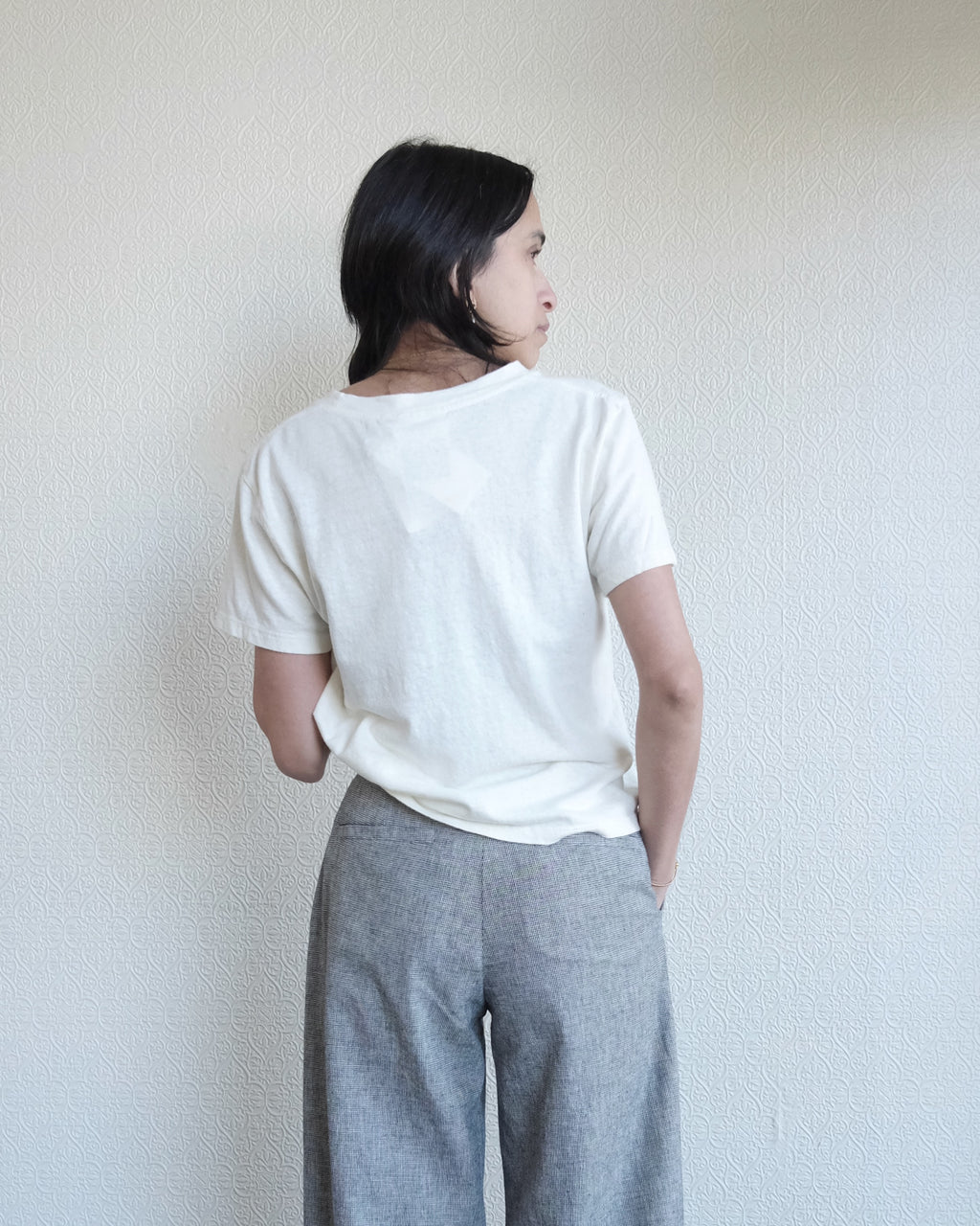 Lorel Cropped Tee, Washed White