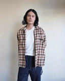 Zip Shirt, Tan Plaid