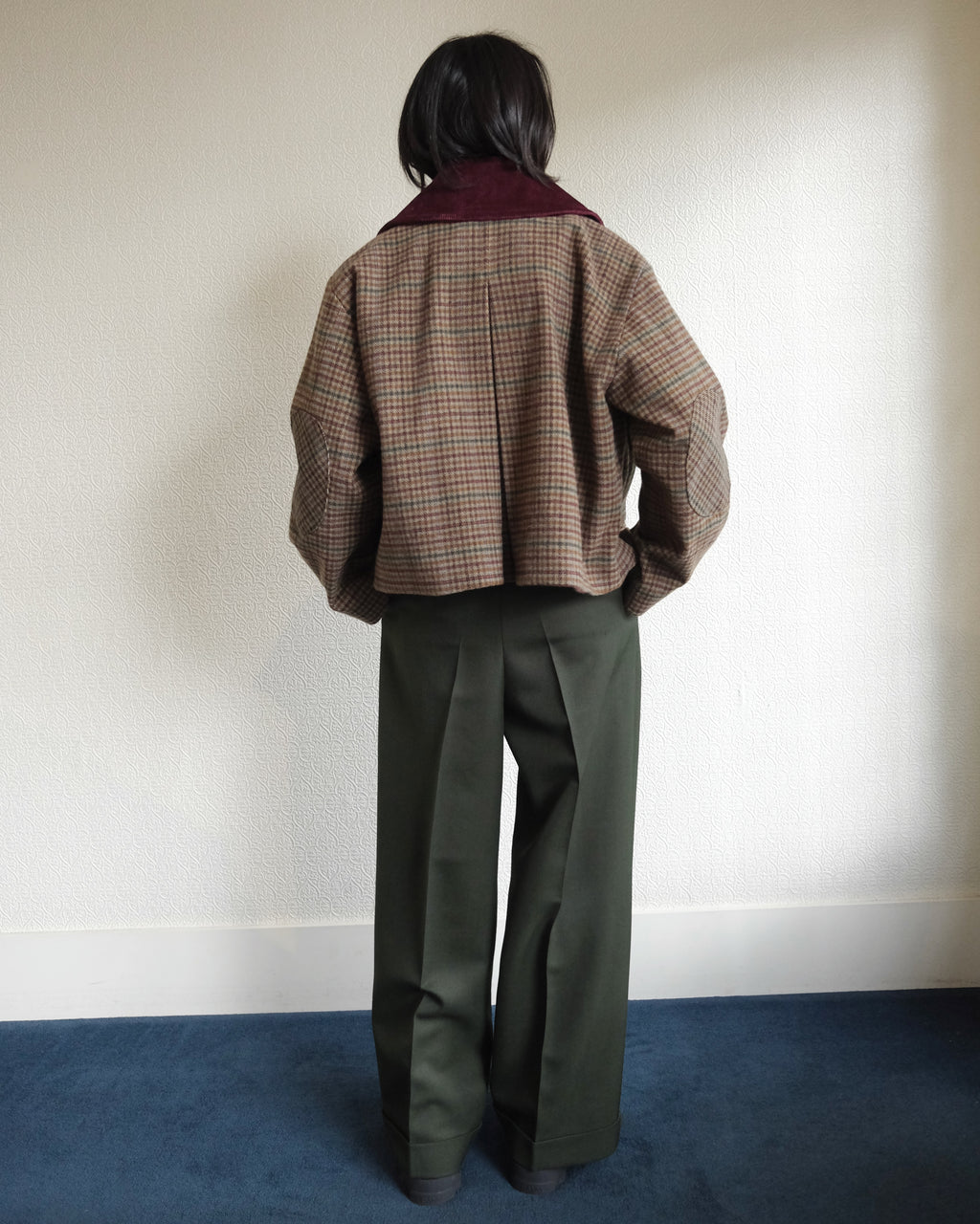 Wool Twill Trouser, Green