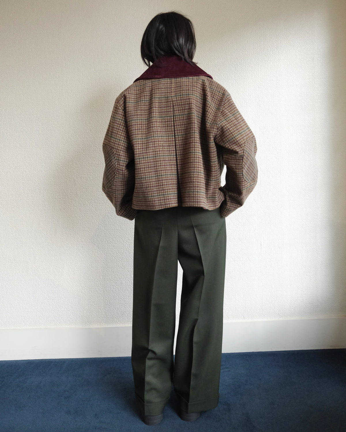 Wool Twill Trouser, Green