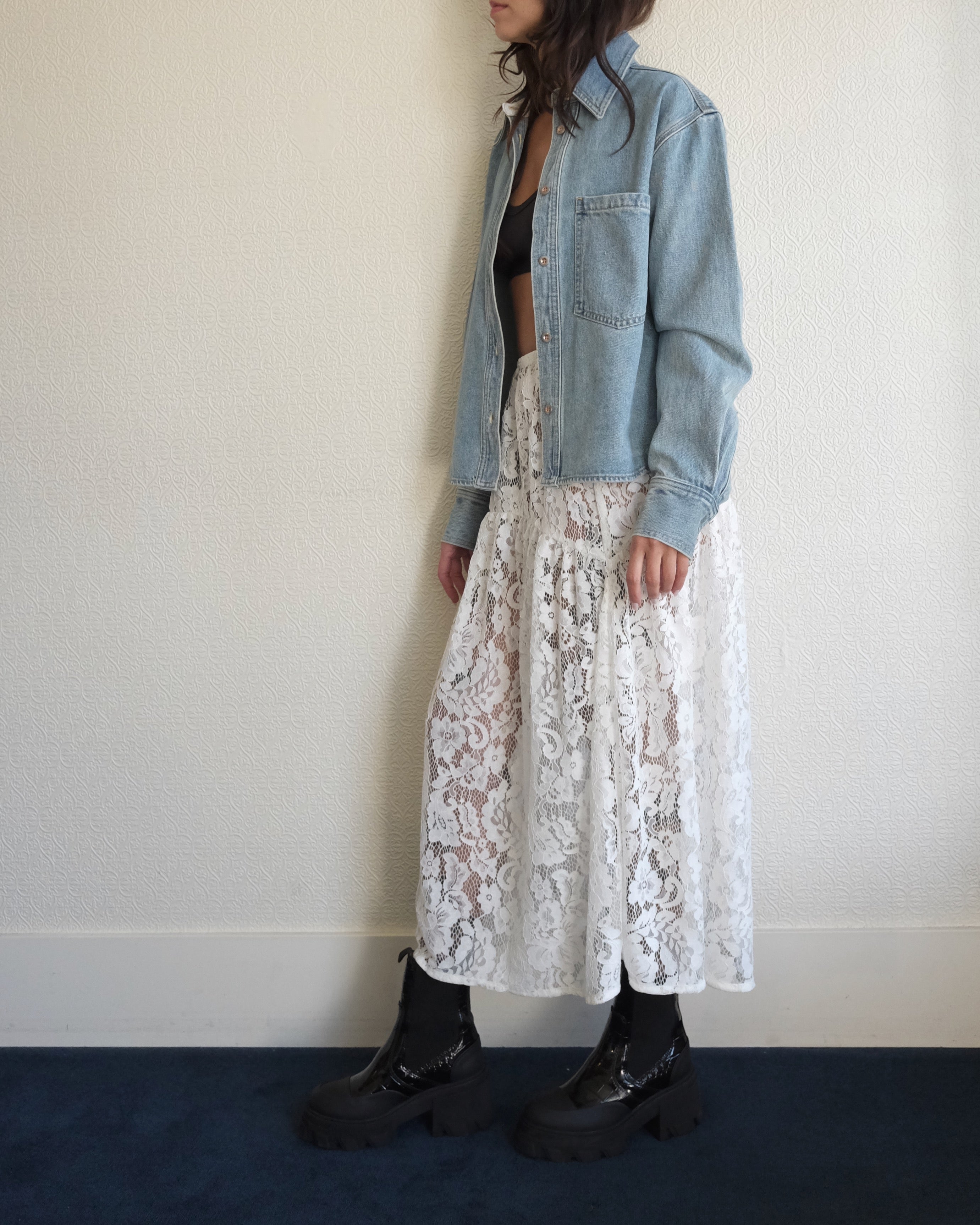 Field Skirt, Ivory Lanai Lace