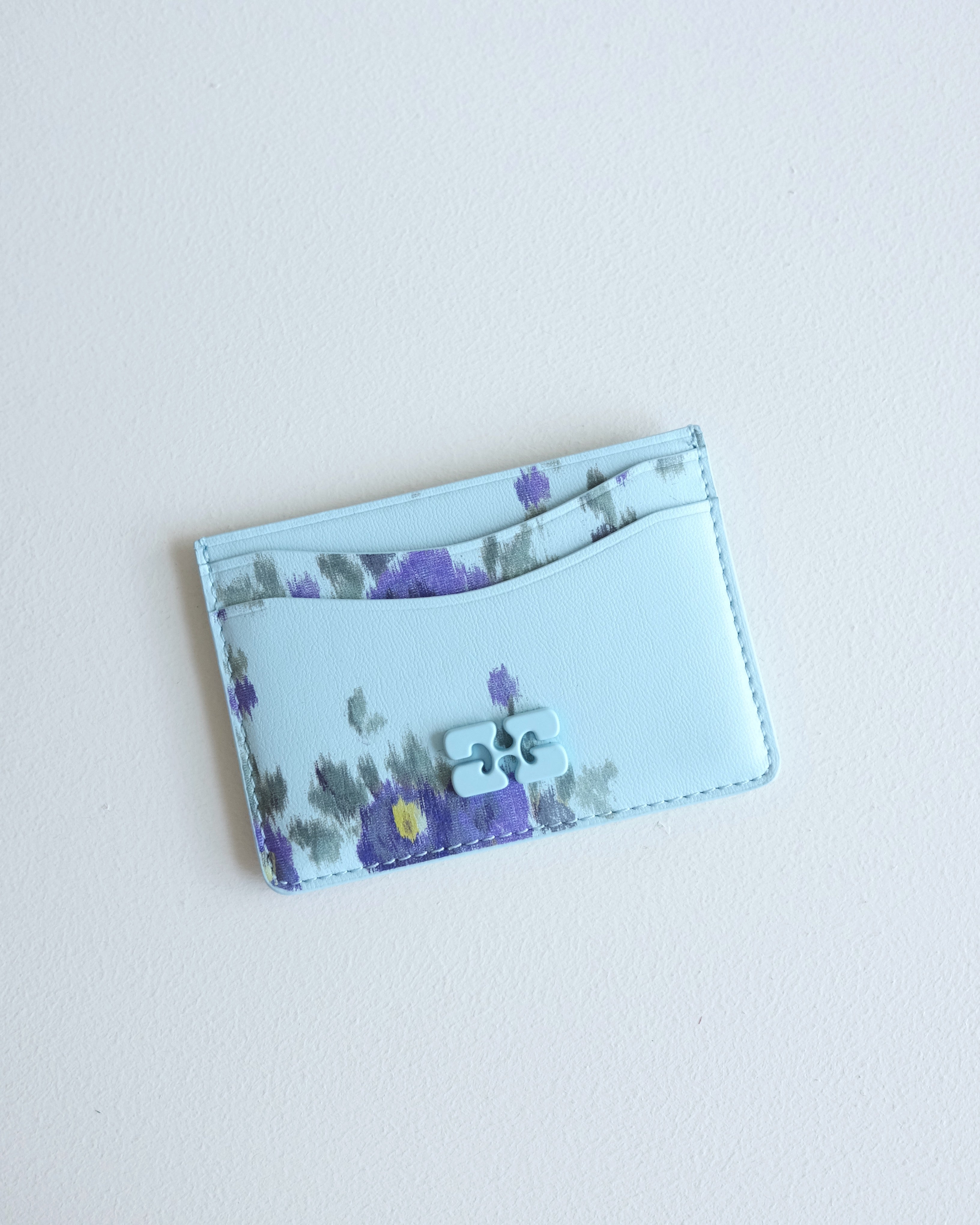 Ganni Bou Card Holder, Iced Aqua
