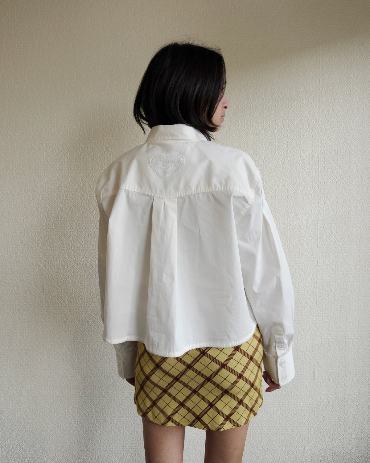 Lace Detail Bowling Shirt, White