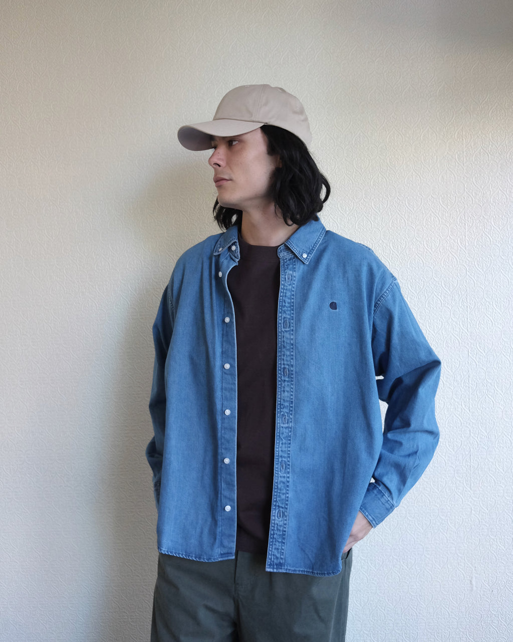 Lucas Shirt, Blue Stone Washed