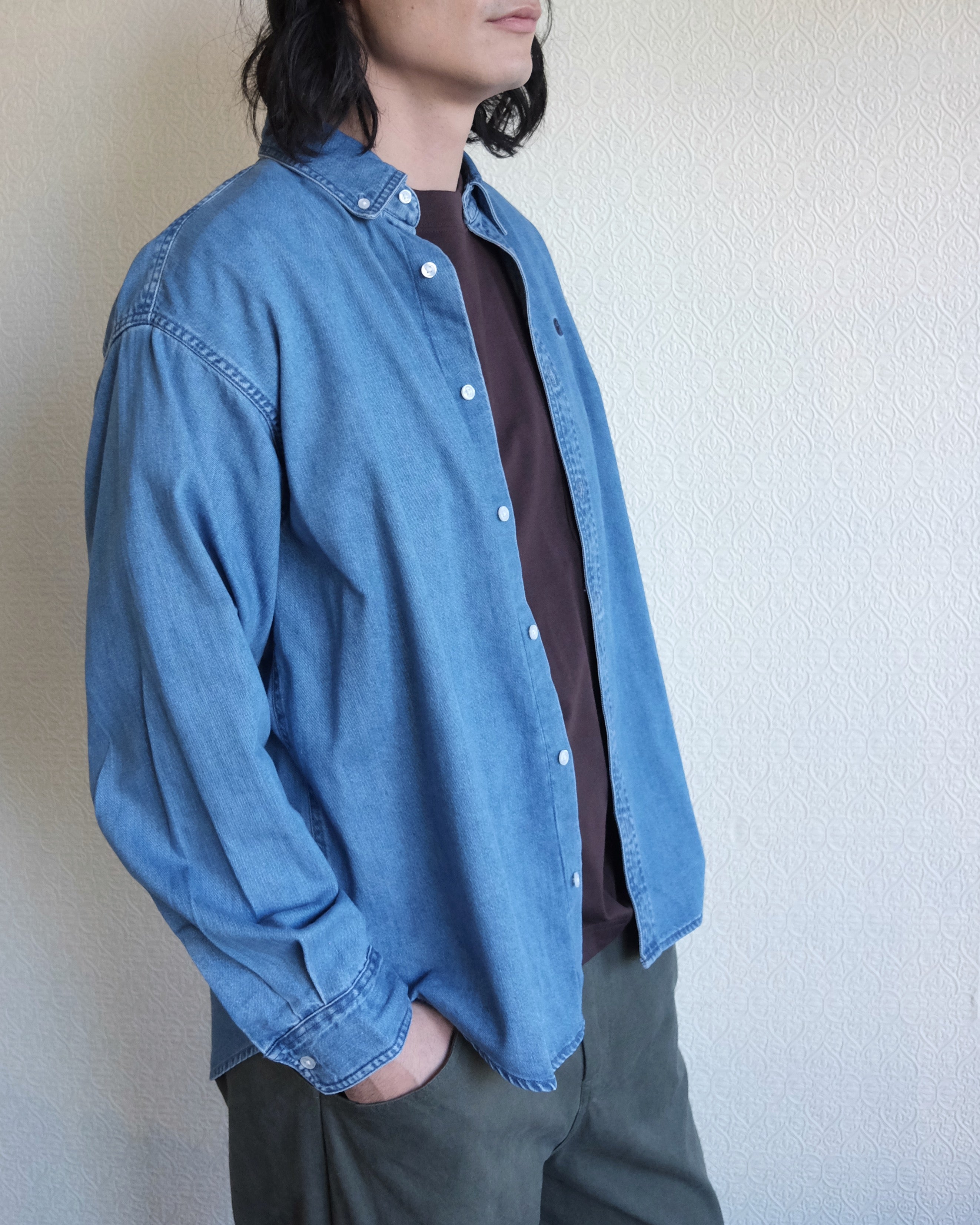 Lucas Shirt, Blue Stone Washed