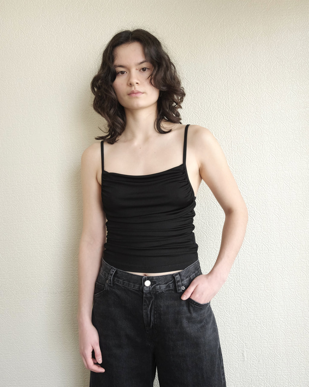 Dottir Pant, Washed Salinas Black Denim