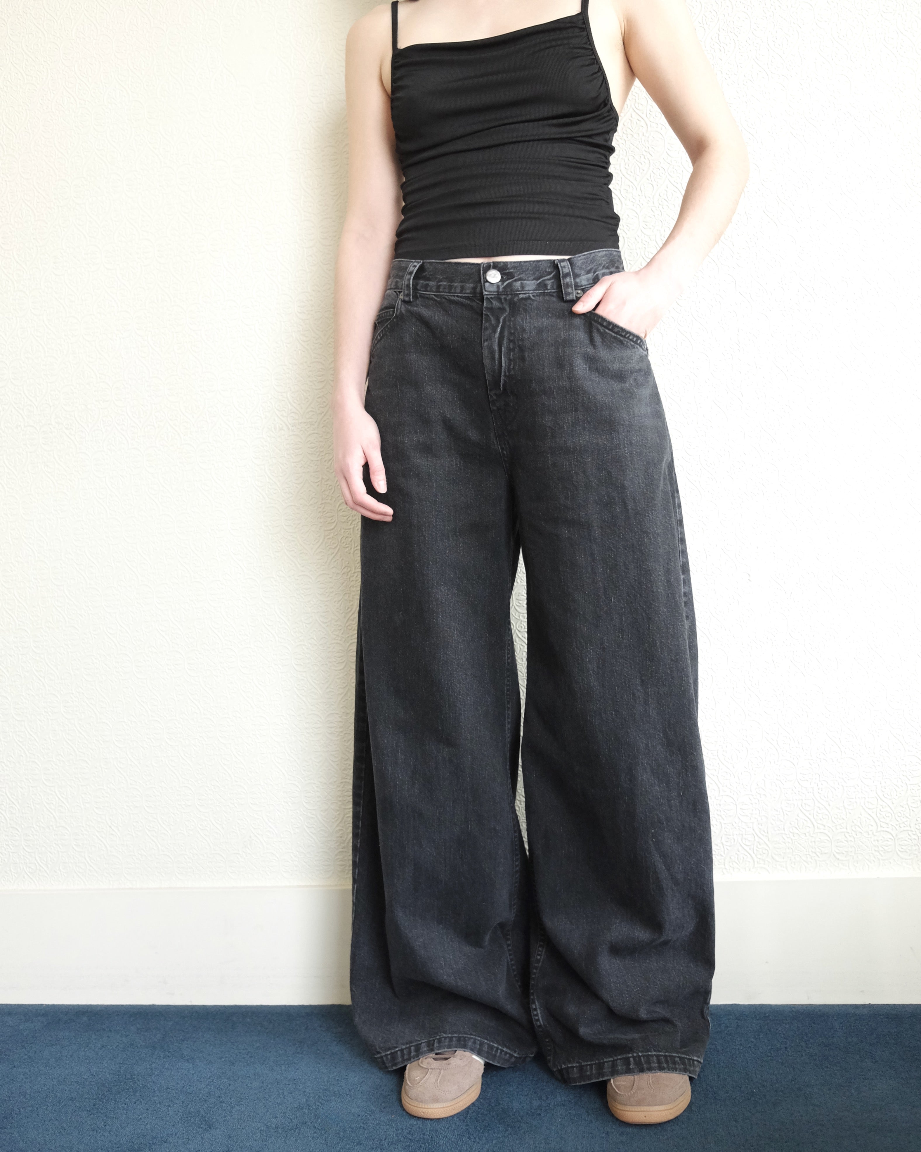 Dottir Pant, Washed Salinas Black Denim