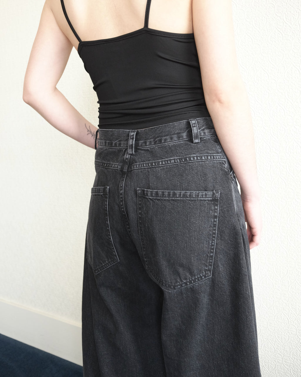 Dottir Pant, Washed Salinas Black Denim