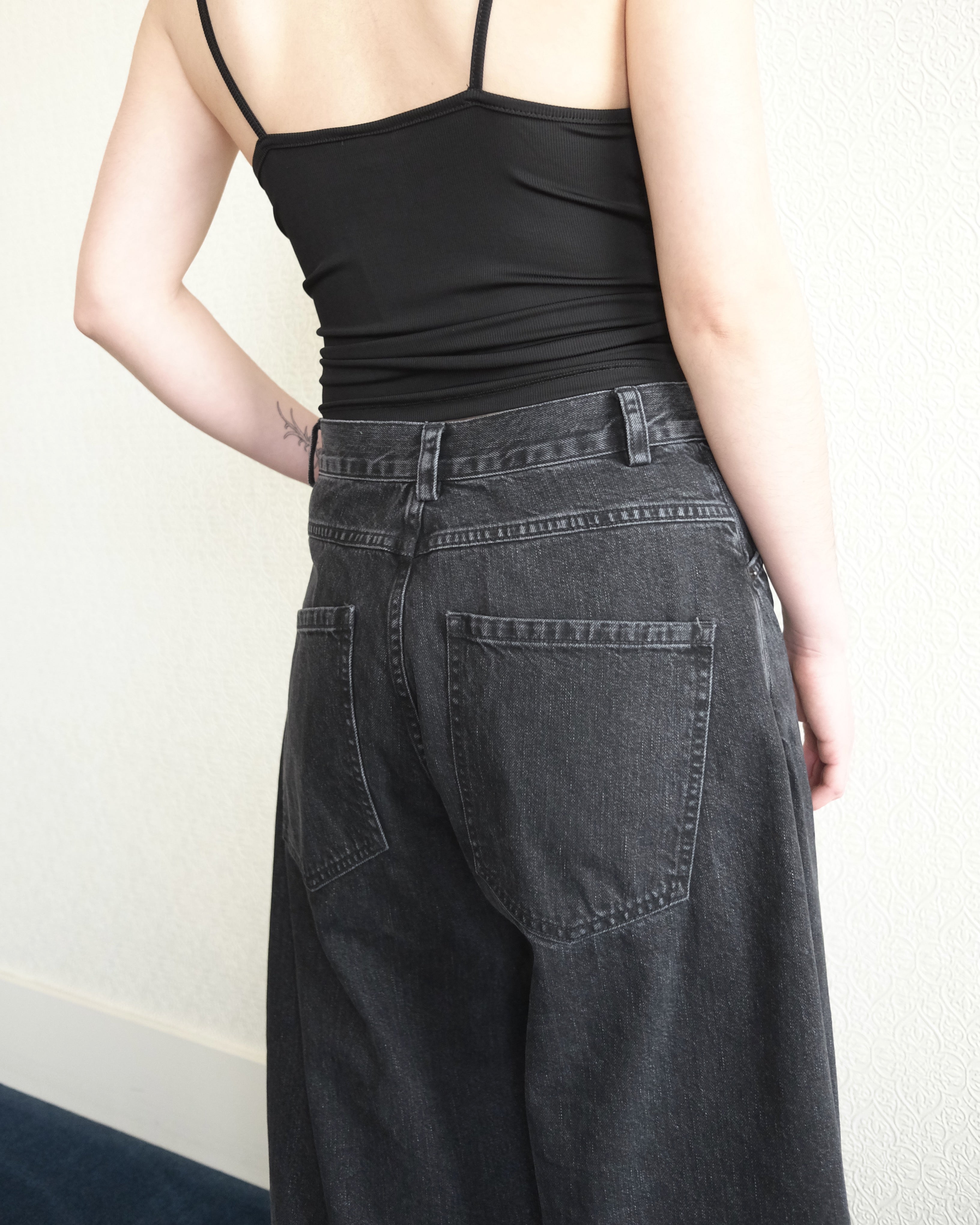 Dottir Pant, Washed Salinas Black Denim