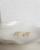 Tiny Serpent Earrings, 24k gold plate