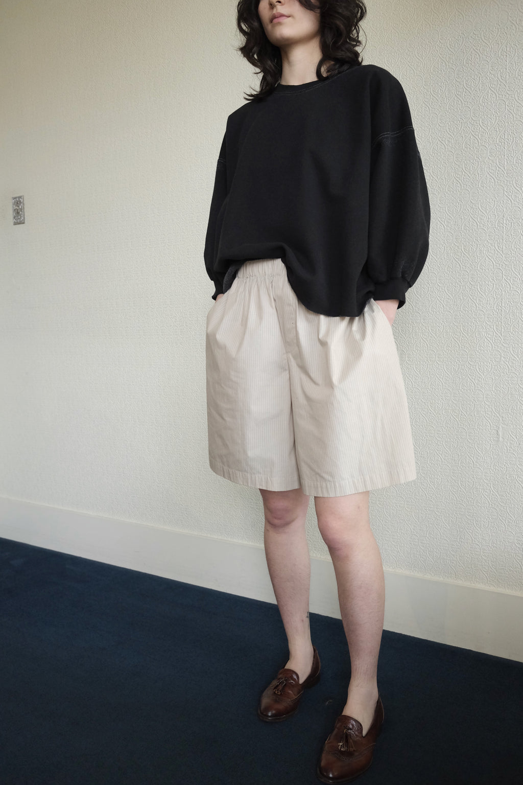 Claude Shorts, Brown Stripe