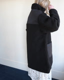 Orla Coat, Black Fleece