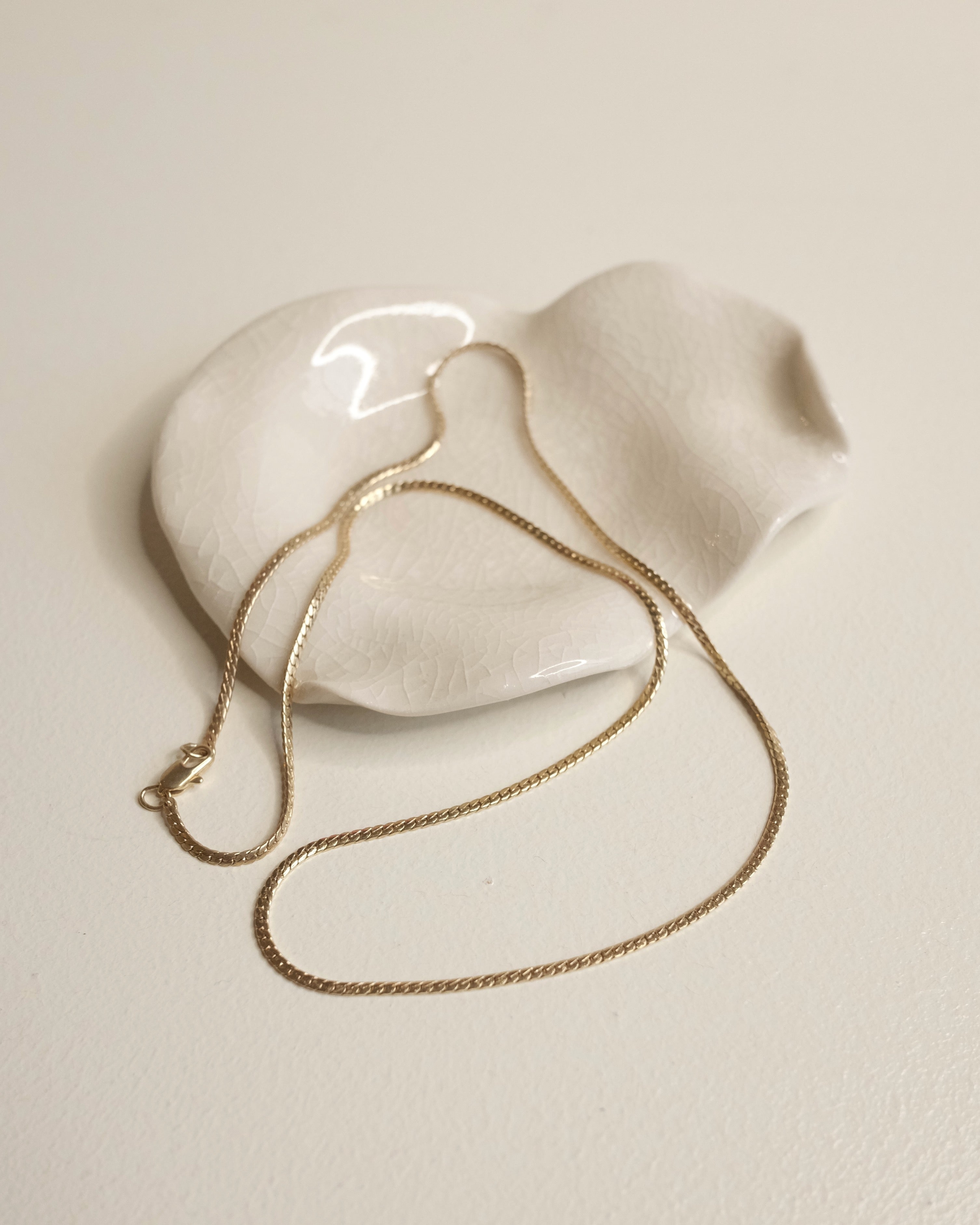 Mini Omega Chain, Gold Herringbone Chain