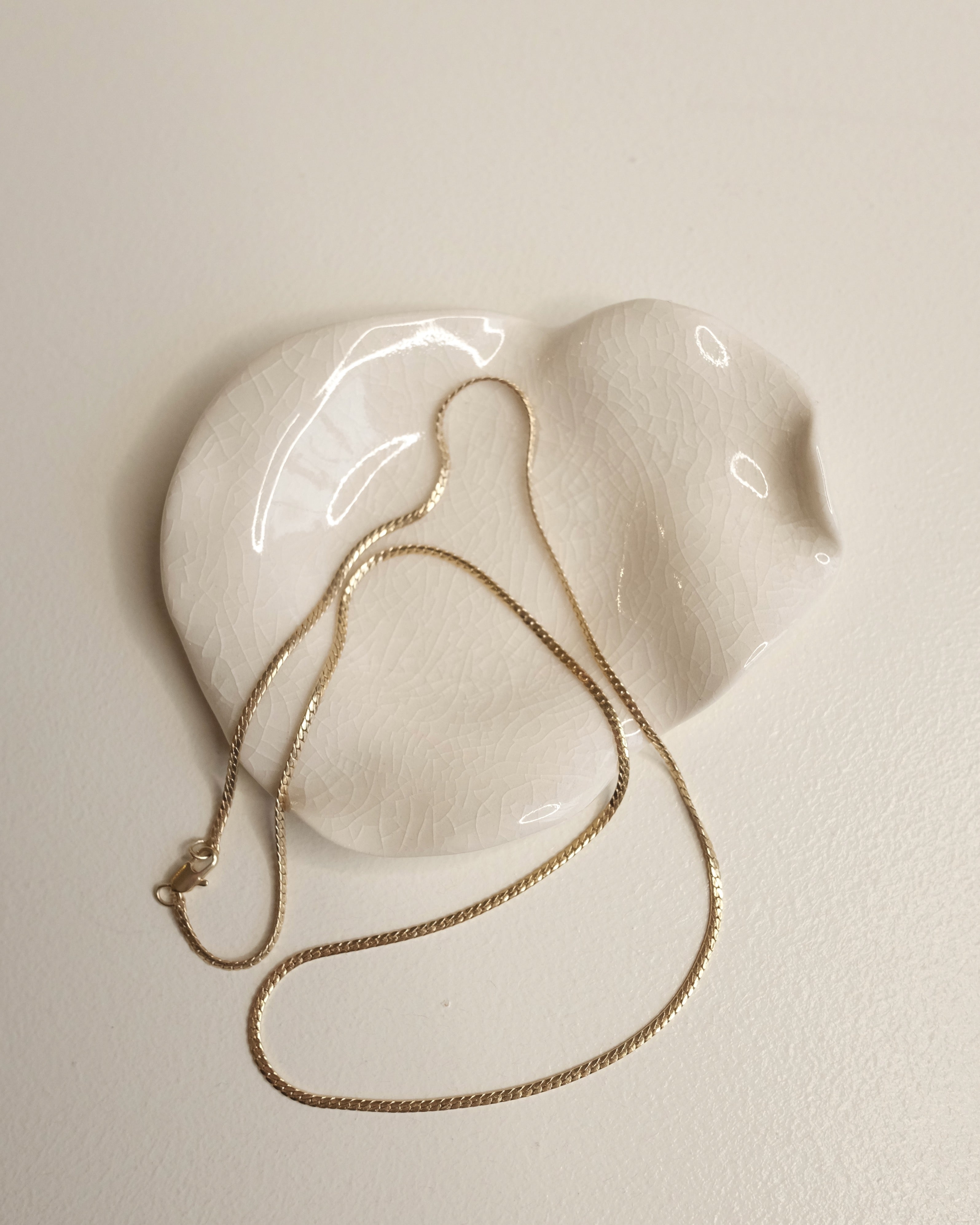 Mini Omega Chain, Gold Herringbone Chain