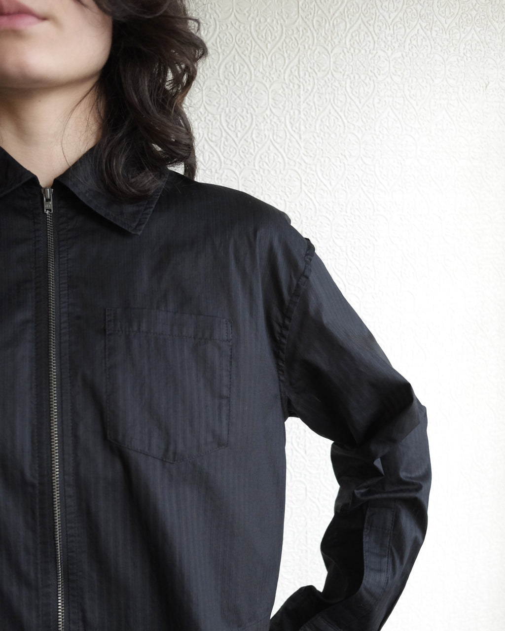 Lexi Zip Shirt, Black