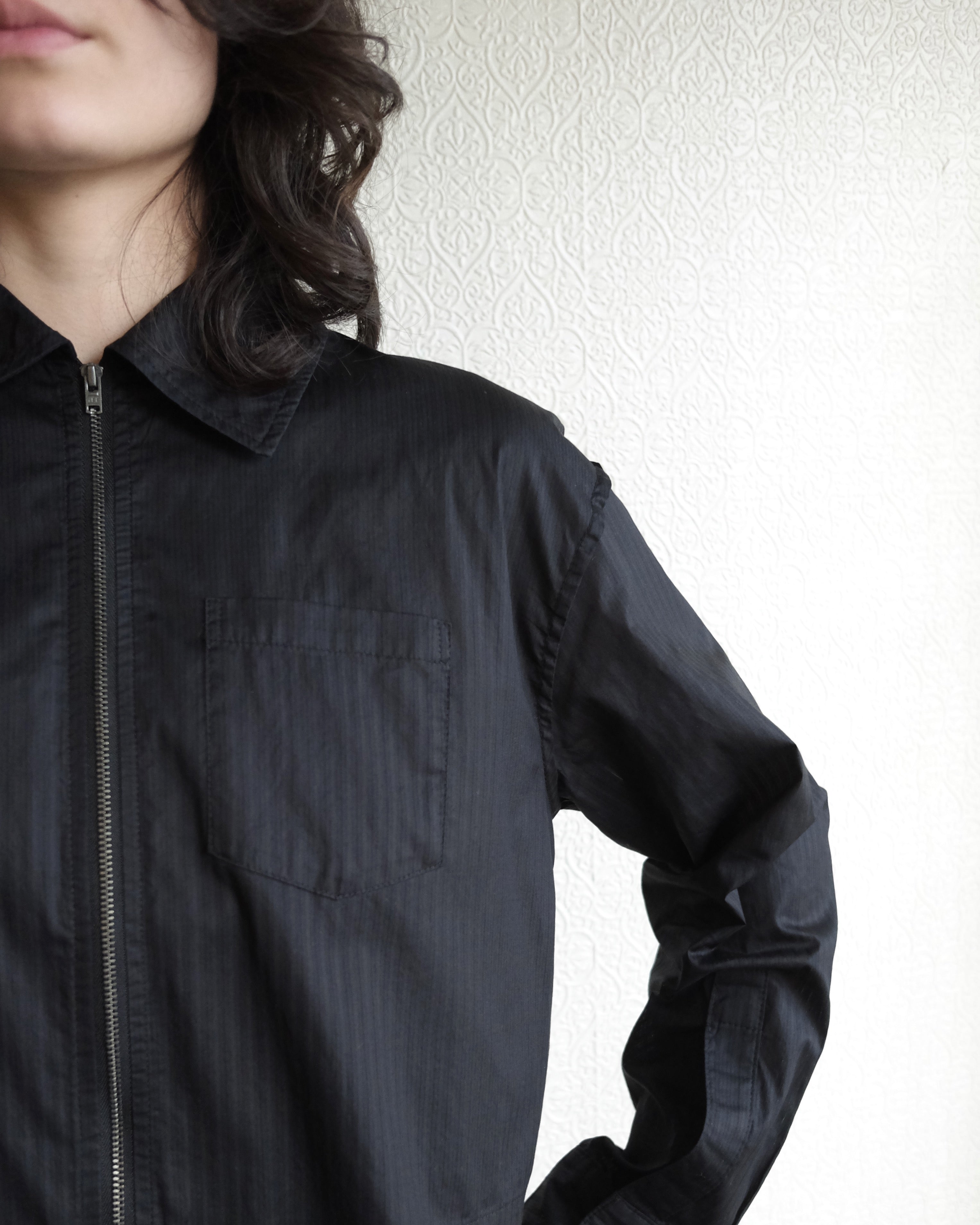 Lexi Zip Shirt, Black