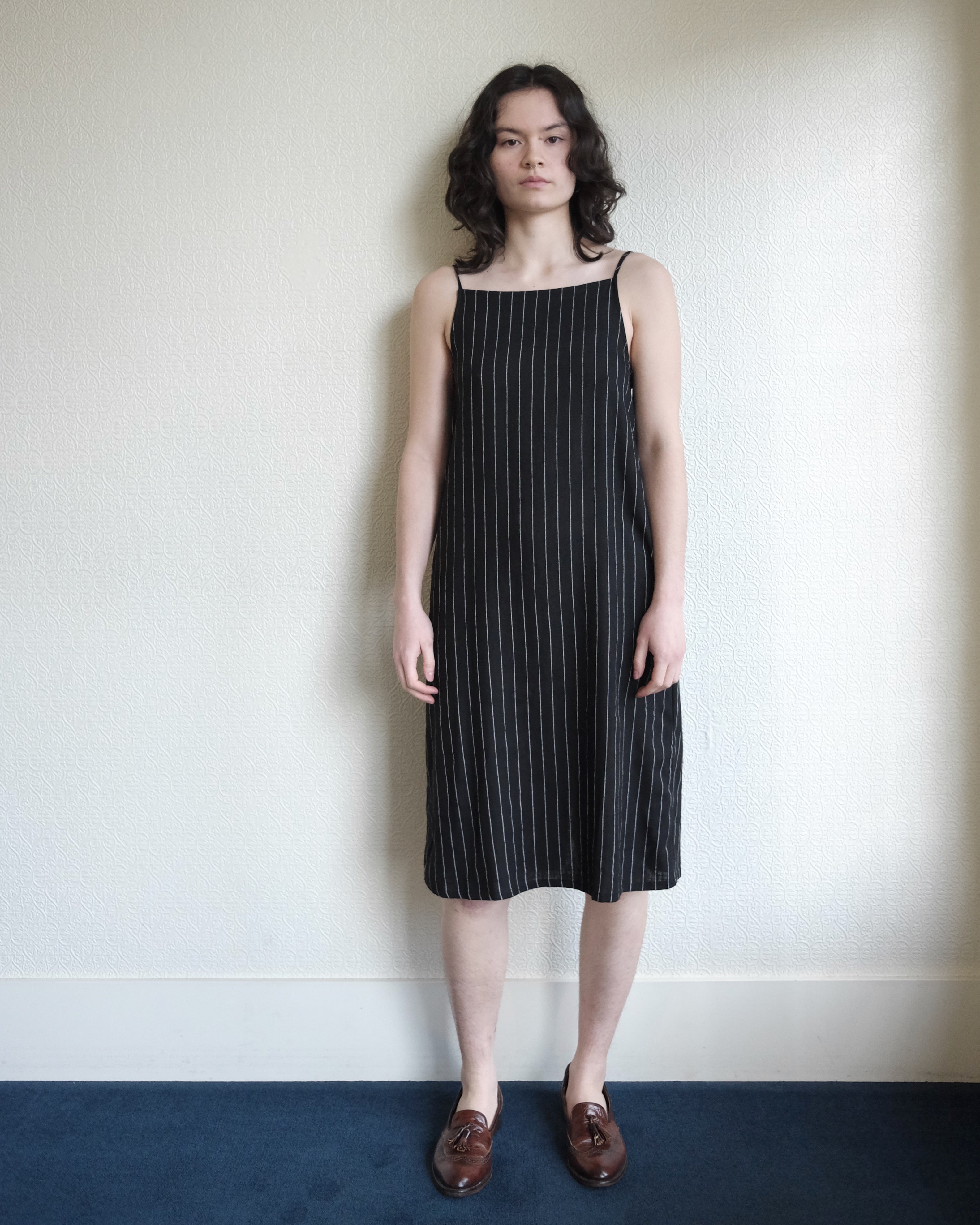 Trena Dress, Pinstripes