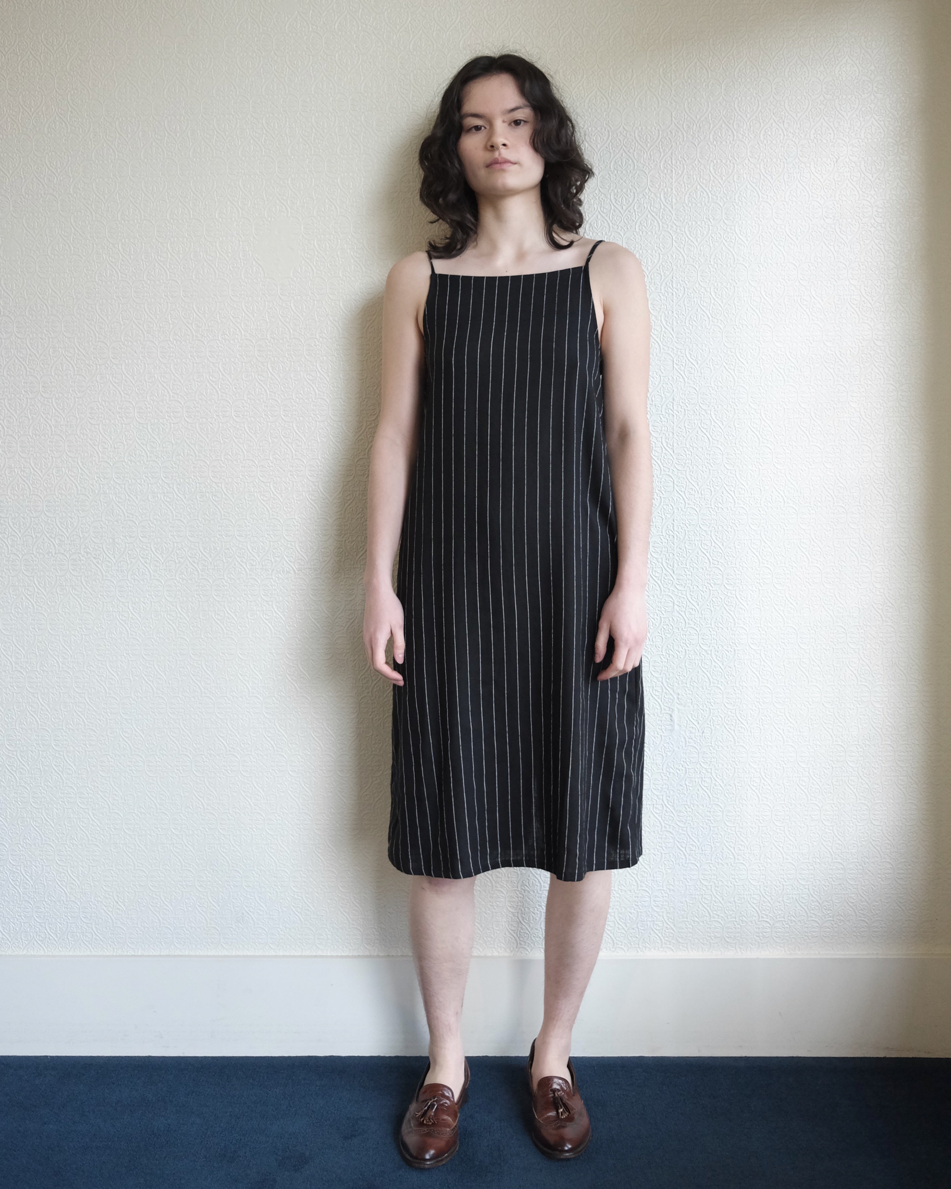 Trena Dress, Pinstripes