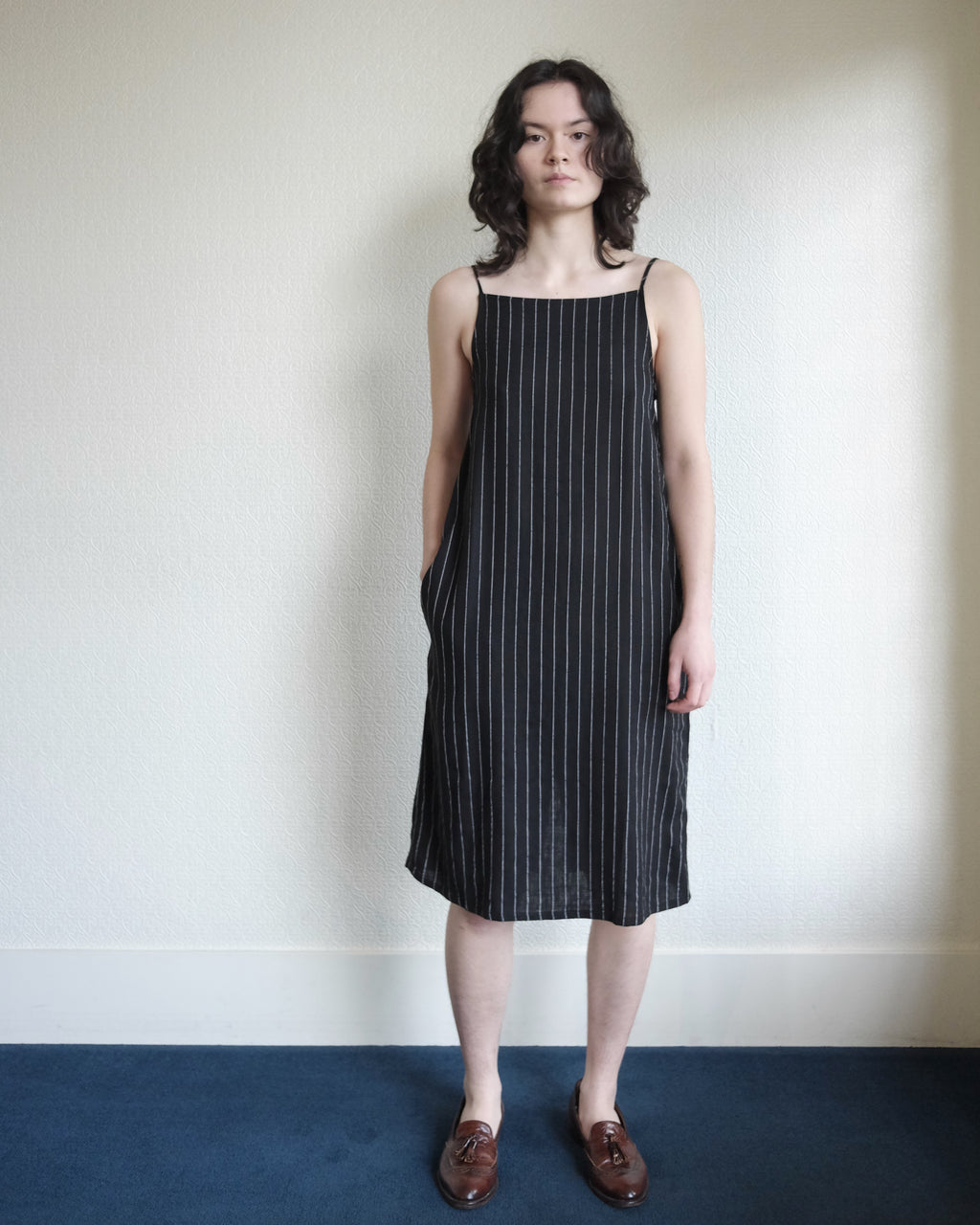 Trena Dress, Pinstripes