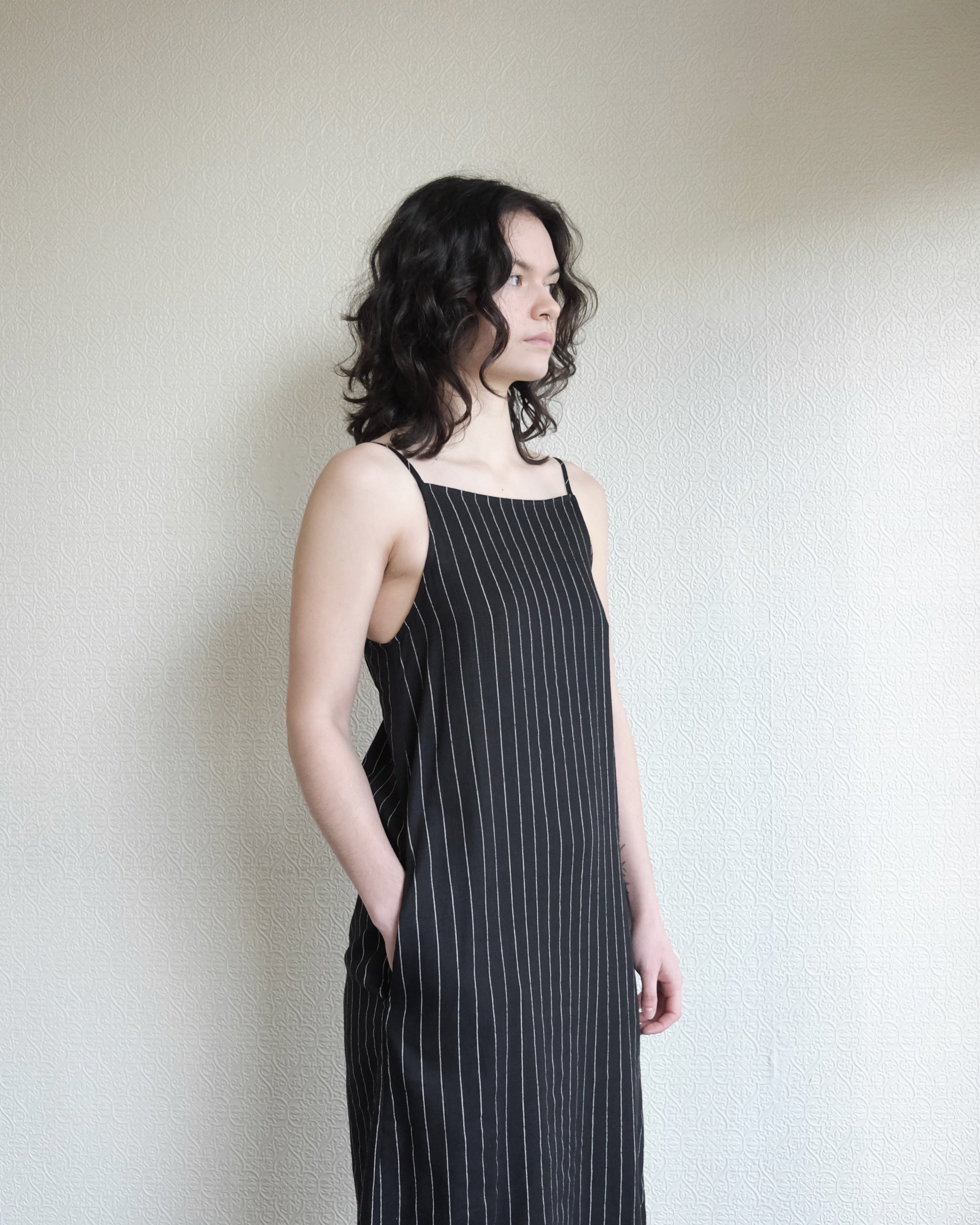 Trena Dress, Pinstripes