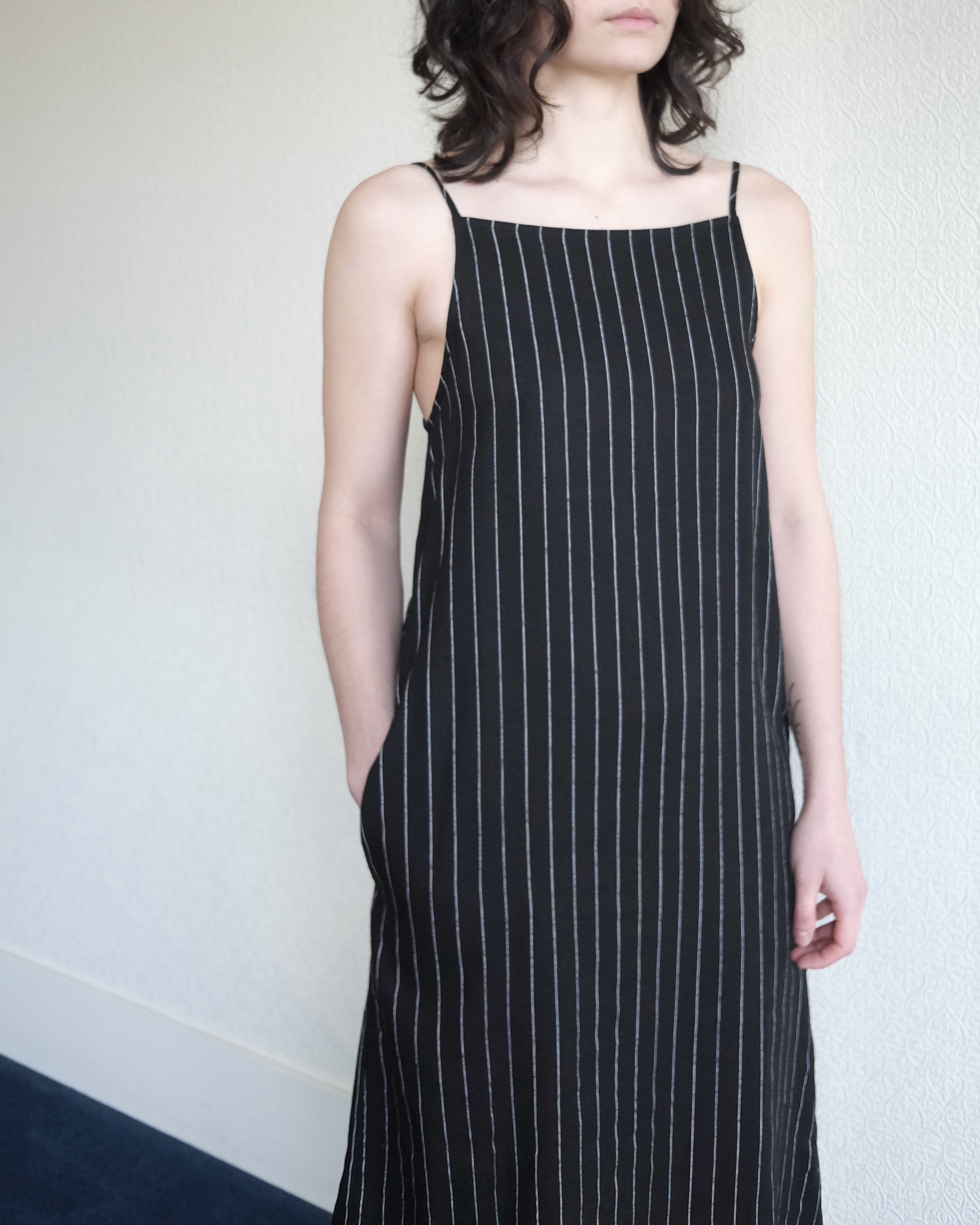 Trena Dress, Pinstripes