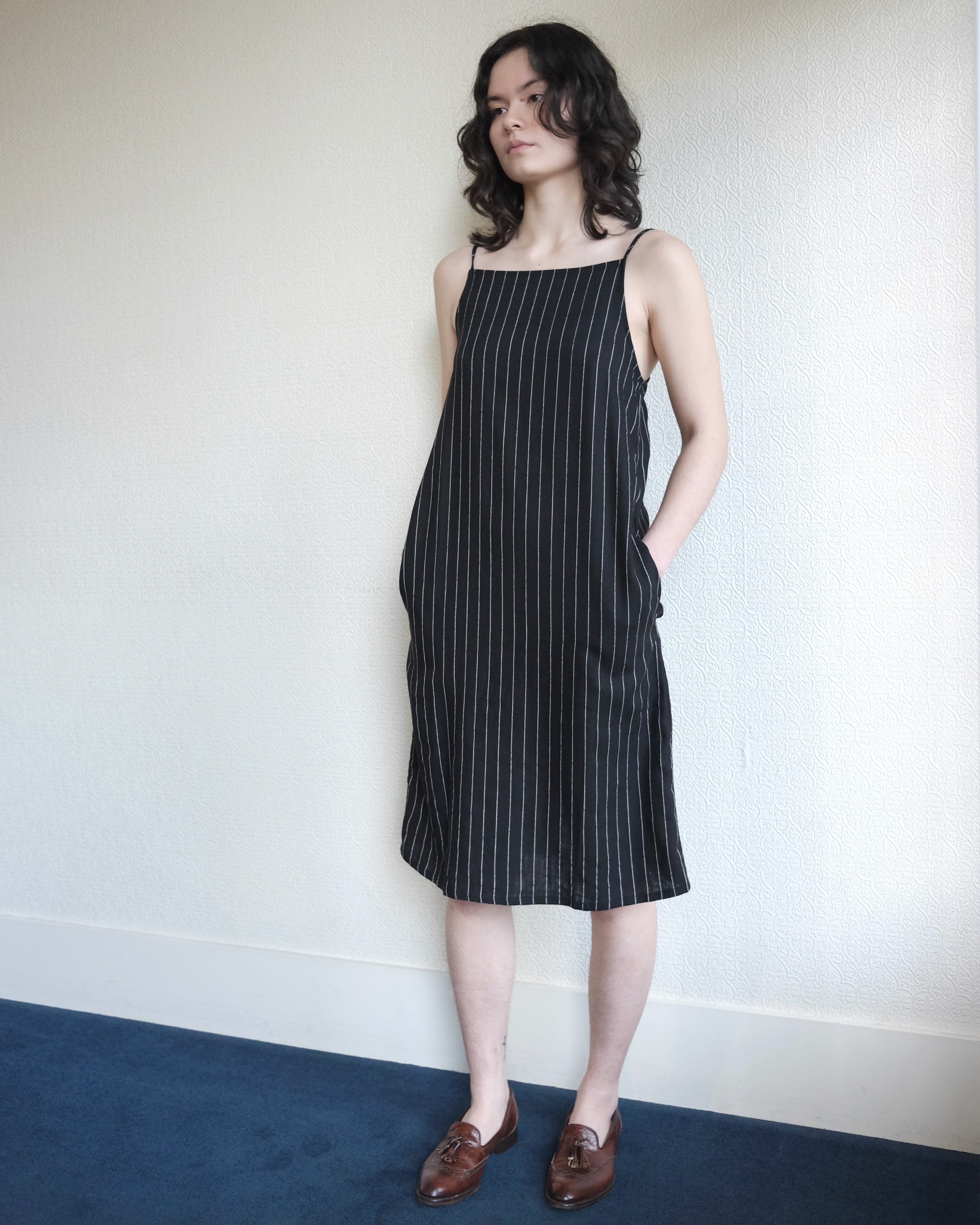 Trena Dress, Pinstripes