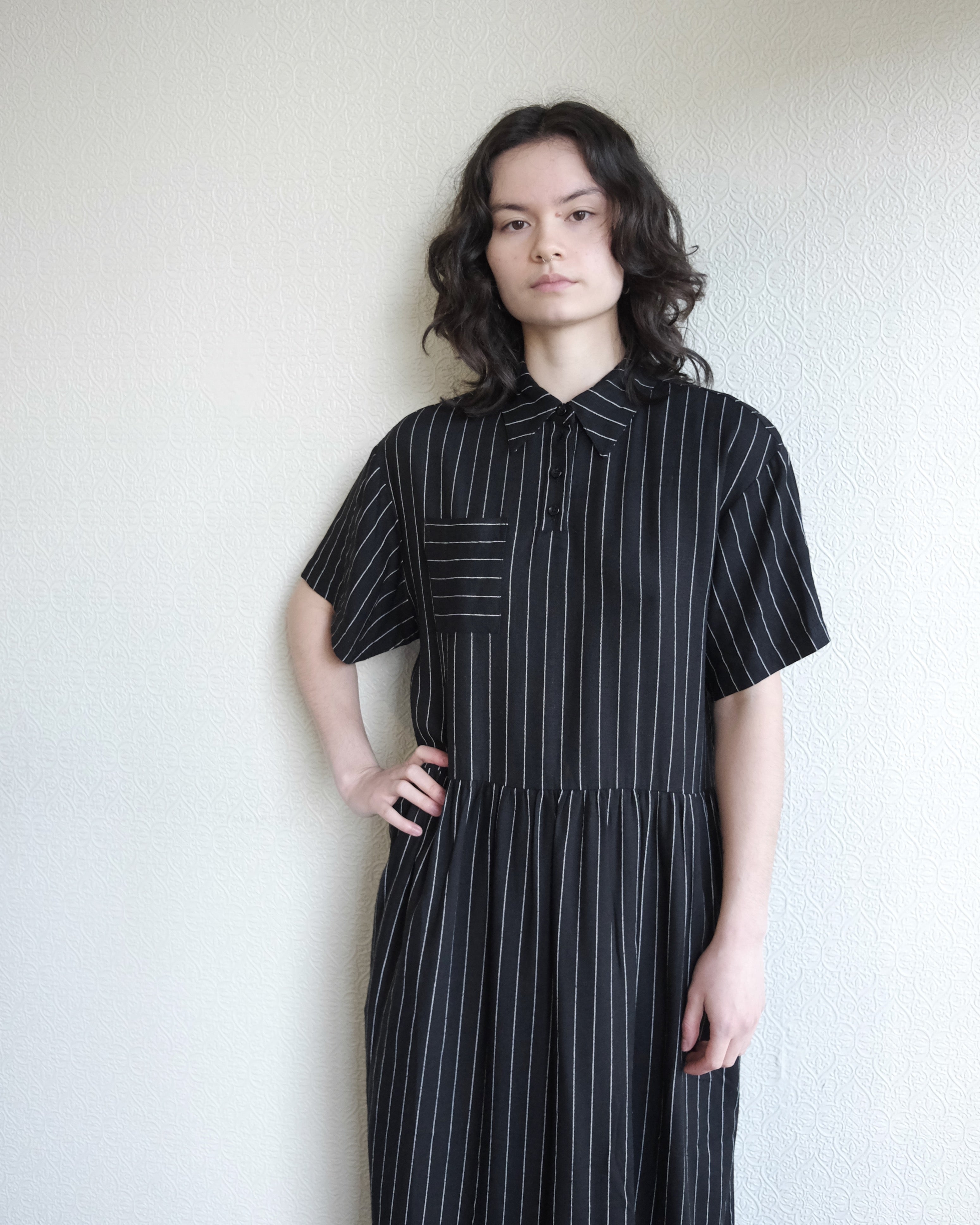 Espelma Dress, Pinstripes