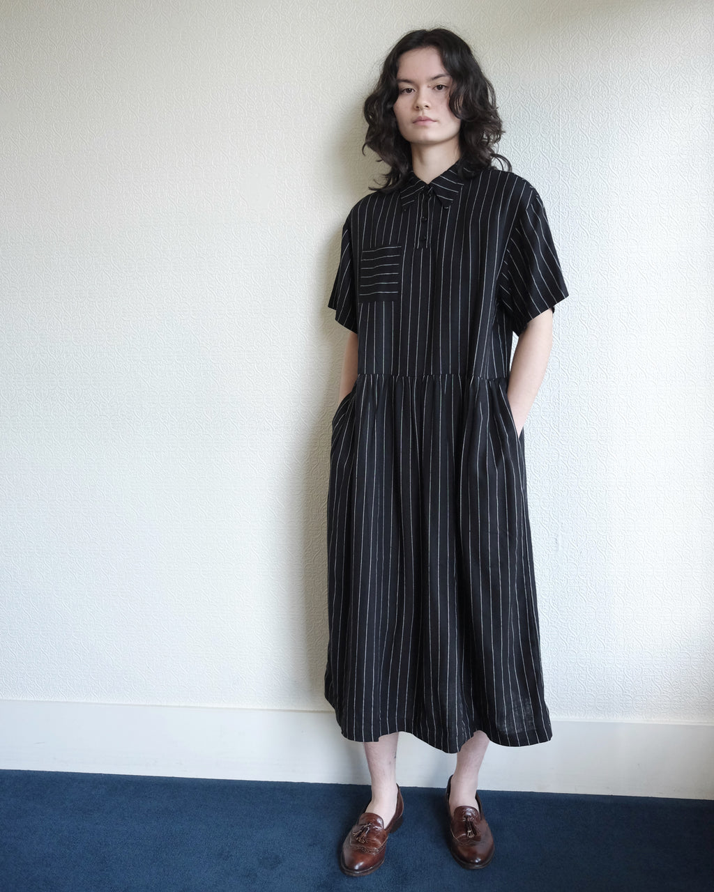 Espelma Dress, Pinstripes