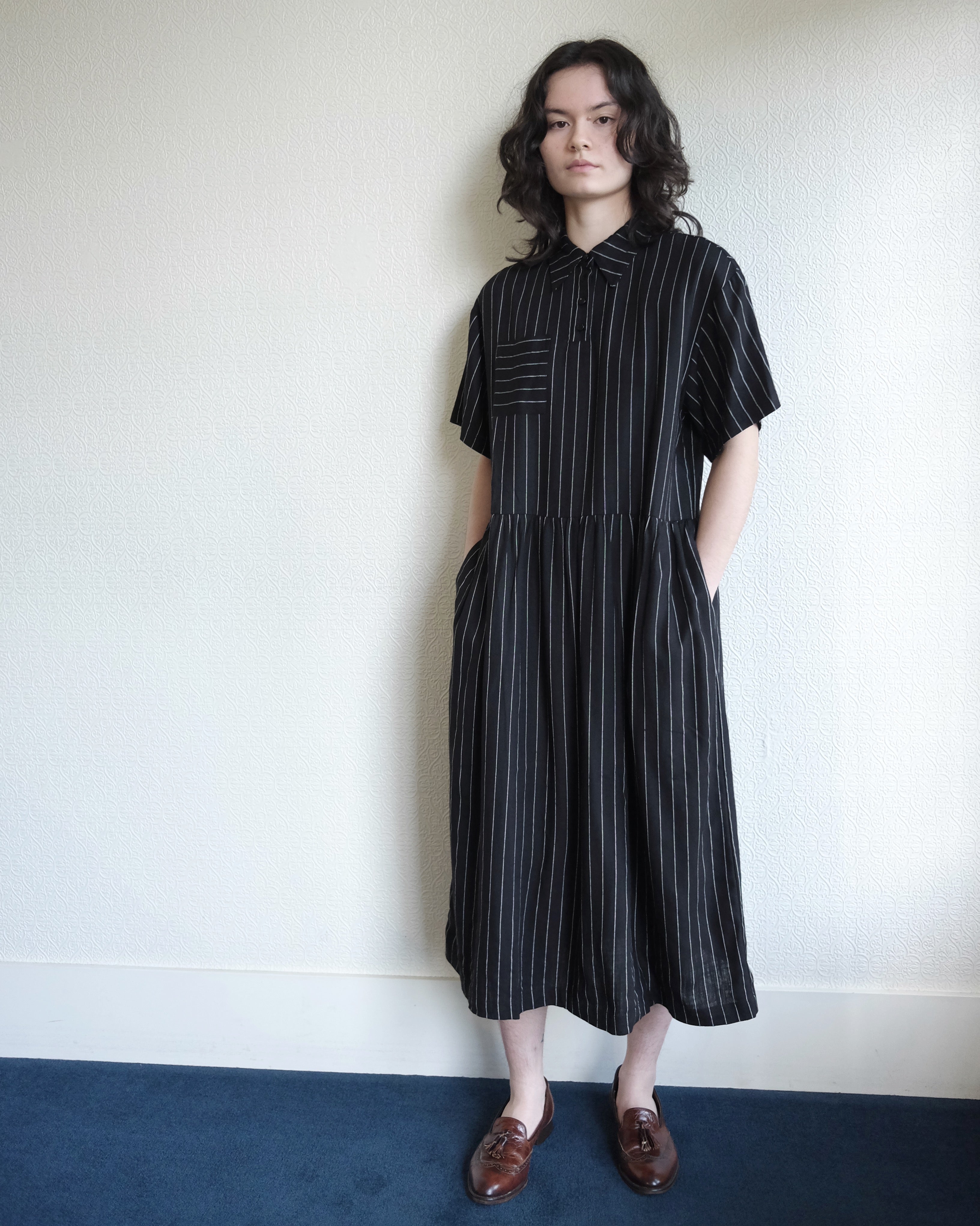 Espelma Dress, Pinstripes