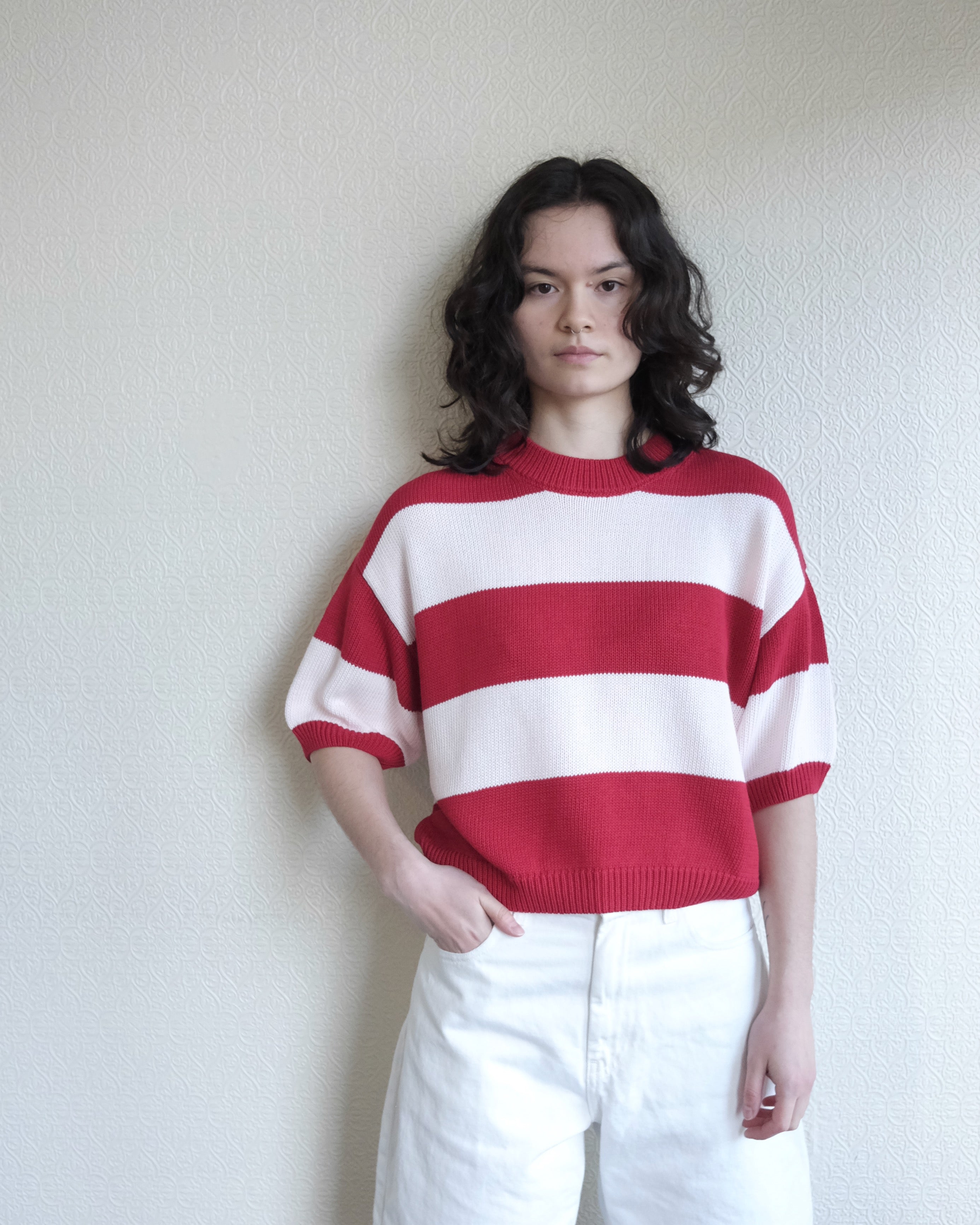 Pattie Sweater, Red Stripes