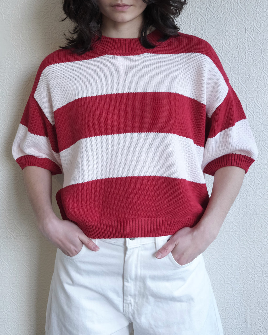 Pattie Sweater, Red Stripes