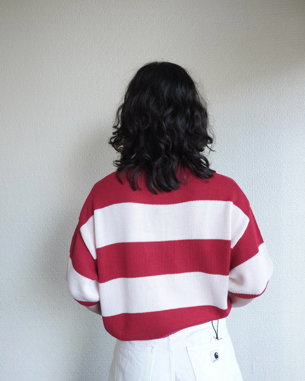 Pattie Sweater, Red Stripes